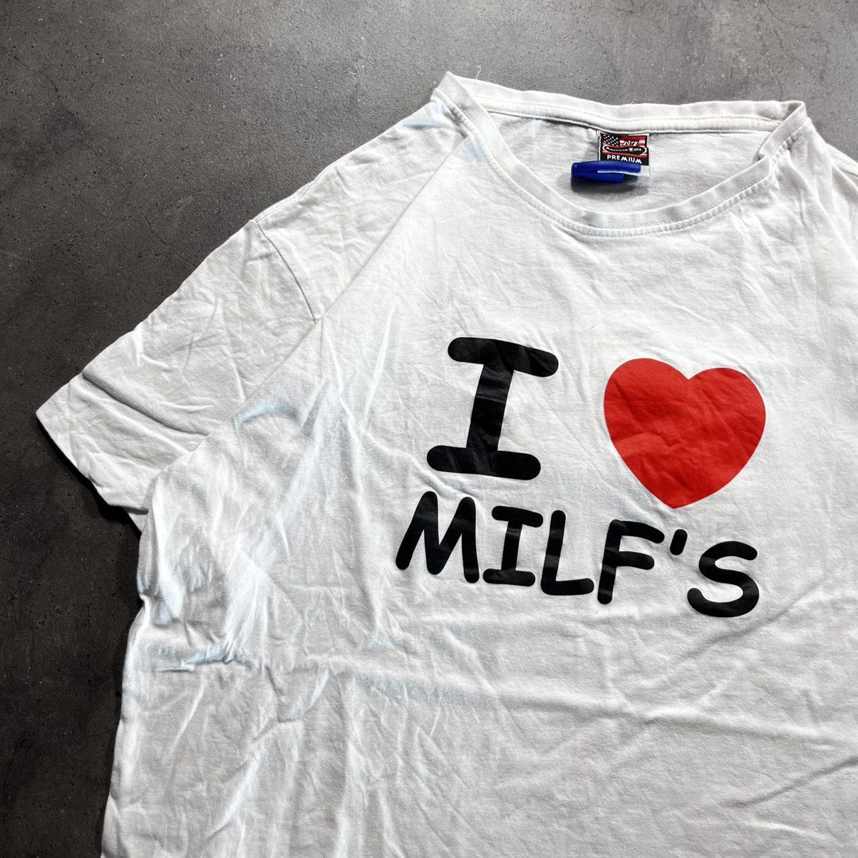 I Love NY Vintage 2000s Y2K I Love Milfs NY Style Tshirt Tee Big Logo Size US L / EU 52-54 / 3 - 2 Thumbnail