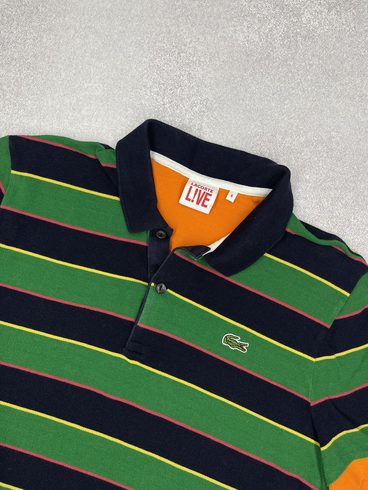 Lacoste Mens Lacoste Live Polo Striped Multicolored Y2K Size US M / EU 48-50 / 2 - 4 Thumbnail