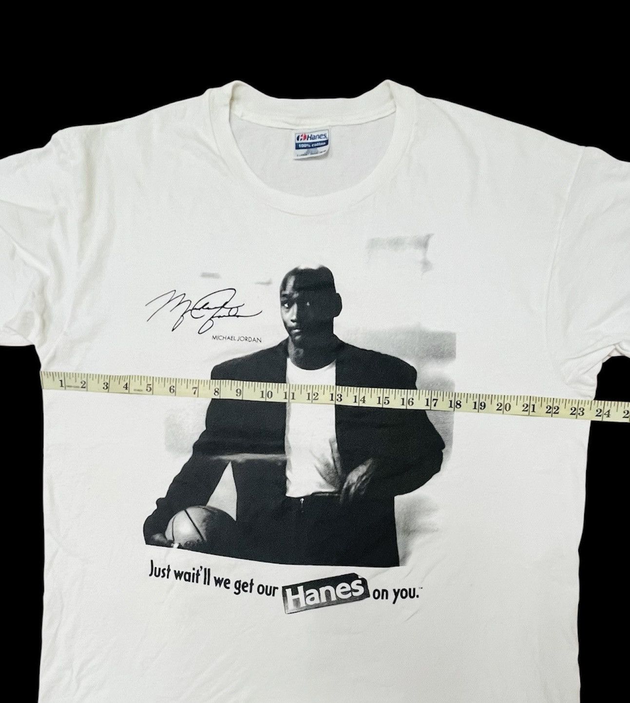 Vintage VINTAGE MICHALE JORDAN 90s x HANES x RARE Size US XL / EU 56 / 4 - 2 Thumbnail