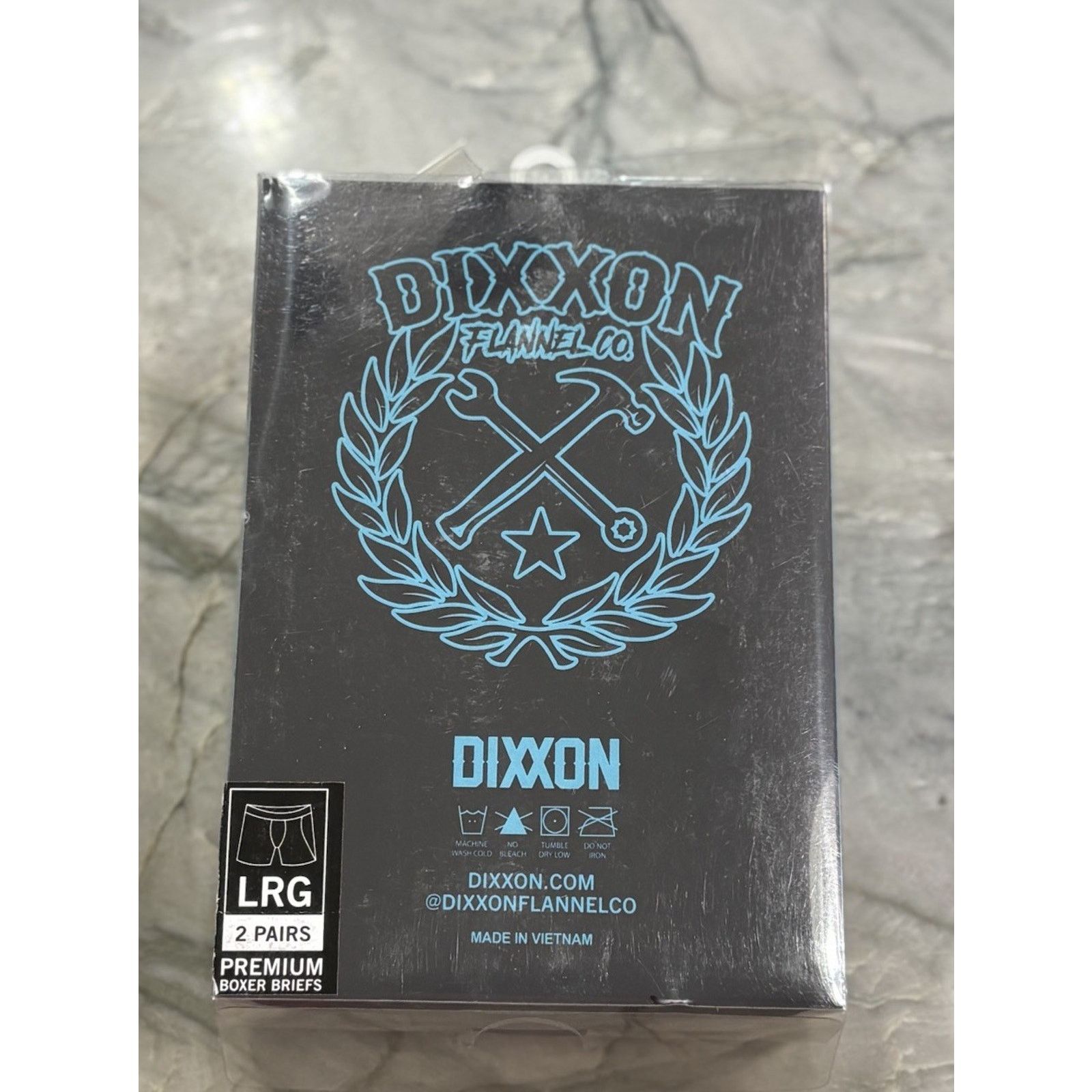 Dixxon Dixxon Flannel Co Premium Boxer Briefs 2pk Black/ Blue Large Size ONE SIZE - 3 Thumbnail