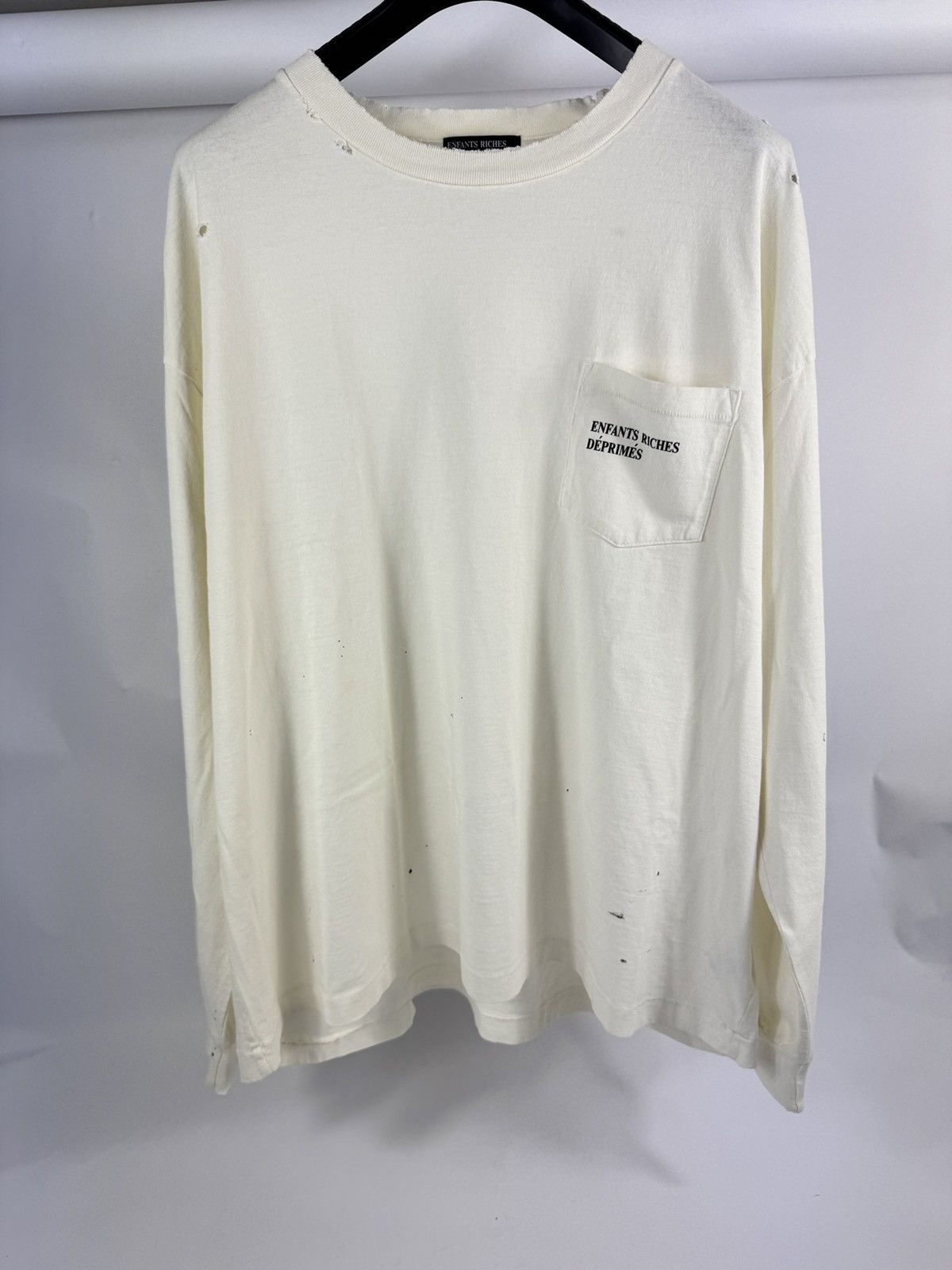 Enfants Riches Deprimes LOGO DISTRESSED LONG SLEEVE T-SHIRT Size US L / EU 52-54 / 3 - 1 Thumbnail