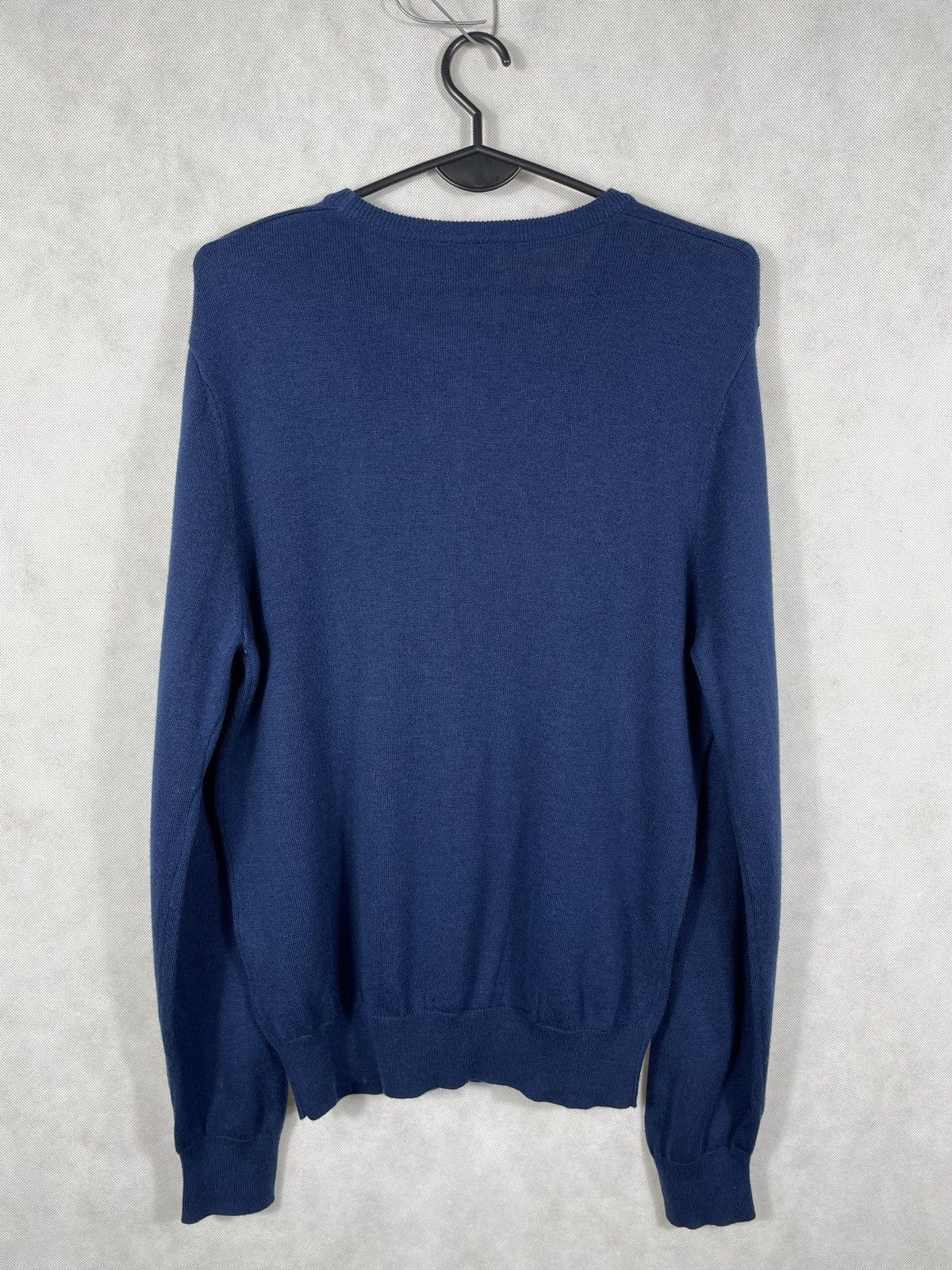 Designer × Hermes Hermes 100% Wool Navy Sweater Jumper Pull Luxury Old Money Size L / US 10 / IT 46 - 6 Thumbnail