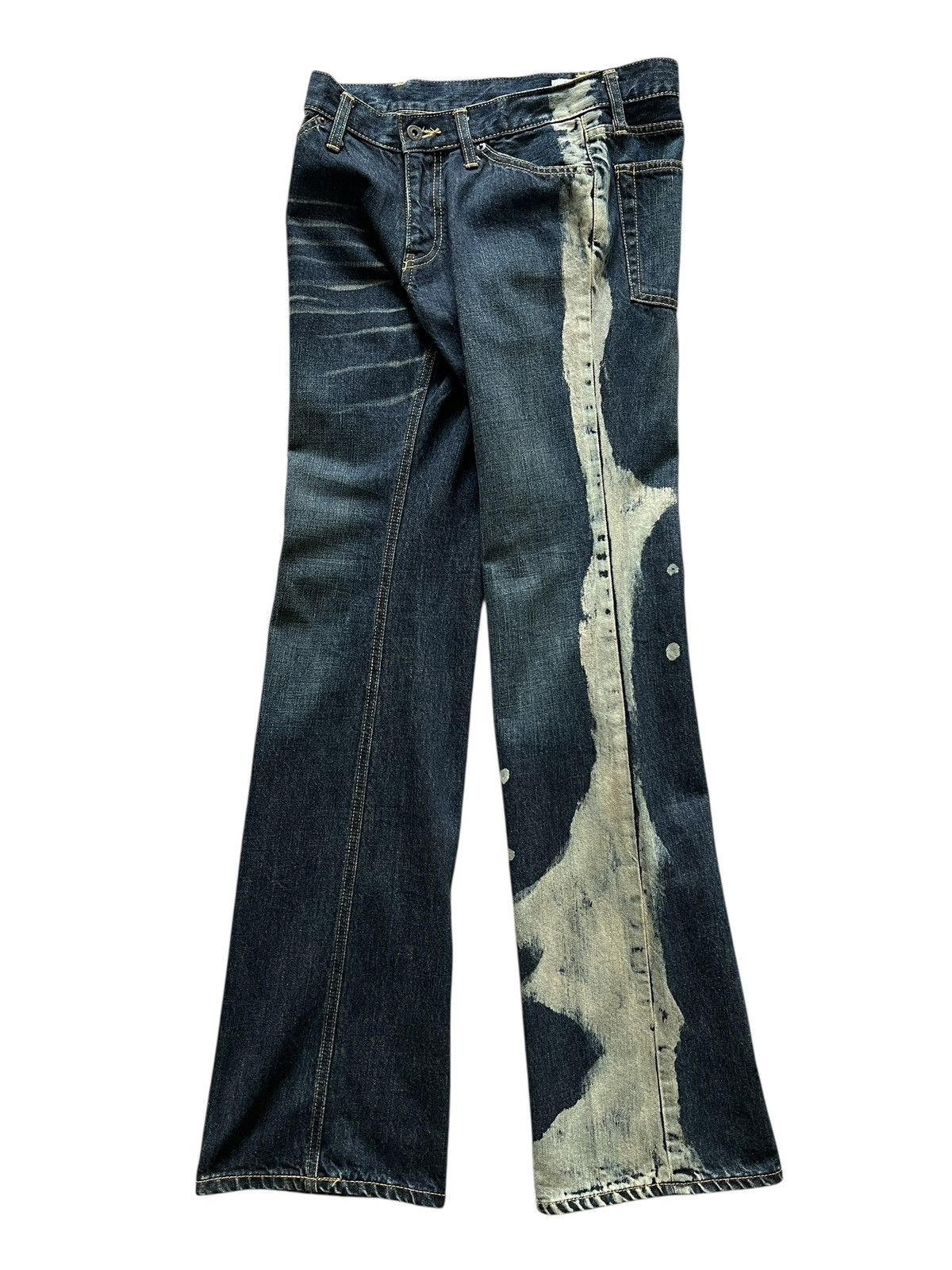 Japanese Brand 1990s Millie 🎌 Acid Touch Flare Denim Size US 32 / EU 48 - 14 Thumbnail