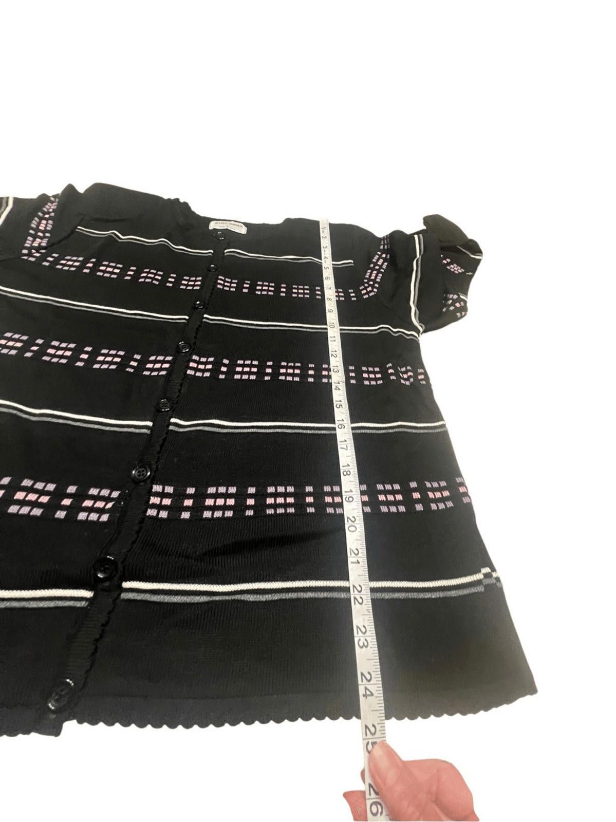 Designer Alfred Dunner Cardigan Sweater Black/Purple/Pink Sz L NWOT Size L / US 10 / IT 46 - 6 Thumbnail