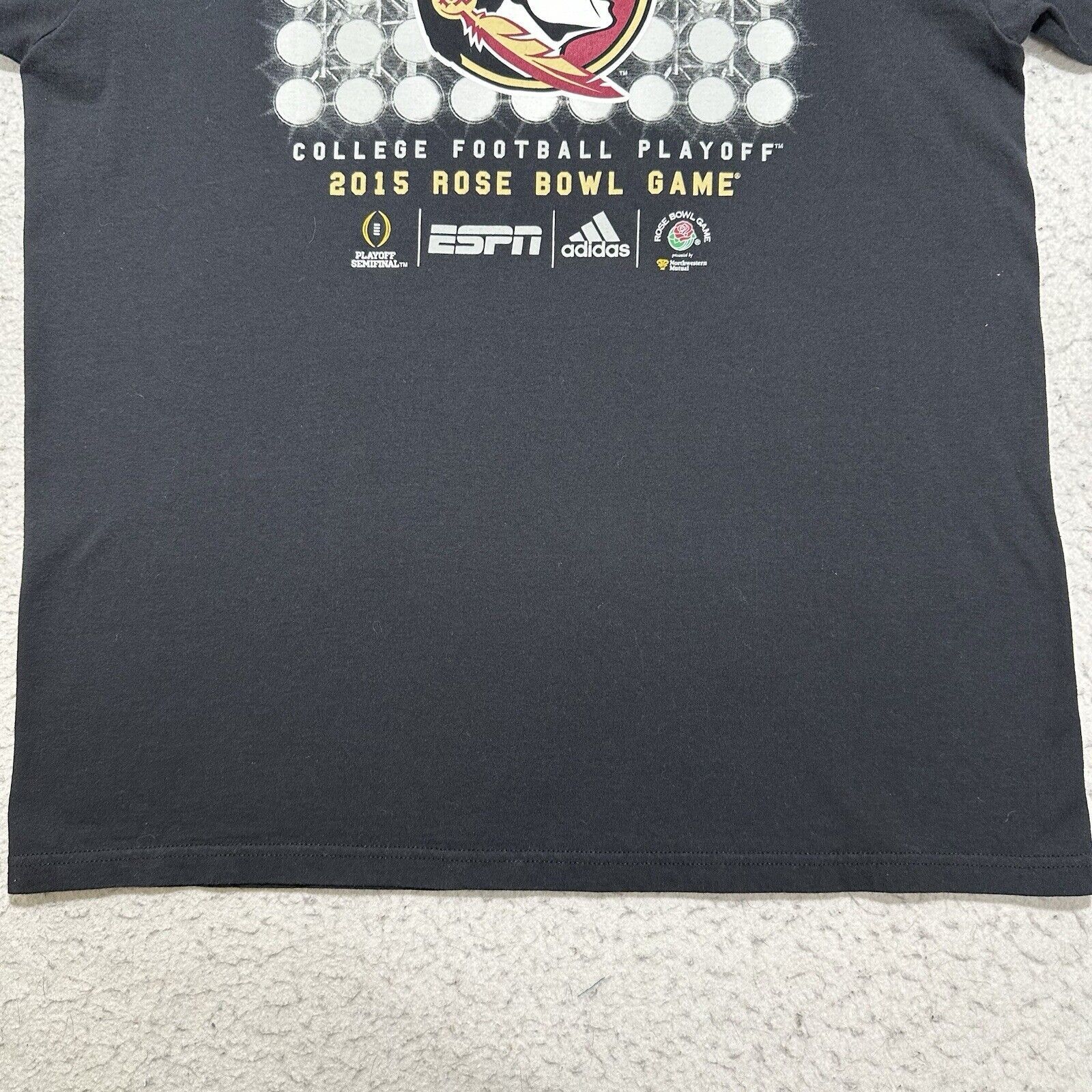 Adidas Adidas FSU Seminoles Large Black 2015 Rose Bowl T Shirt Size US L / EU 52-54 / 3 - 6 Thumbnail