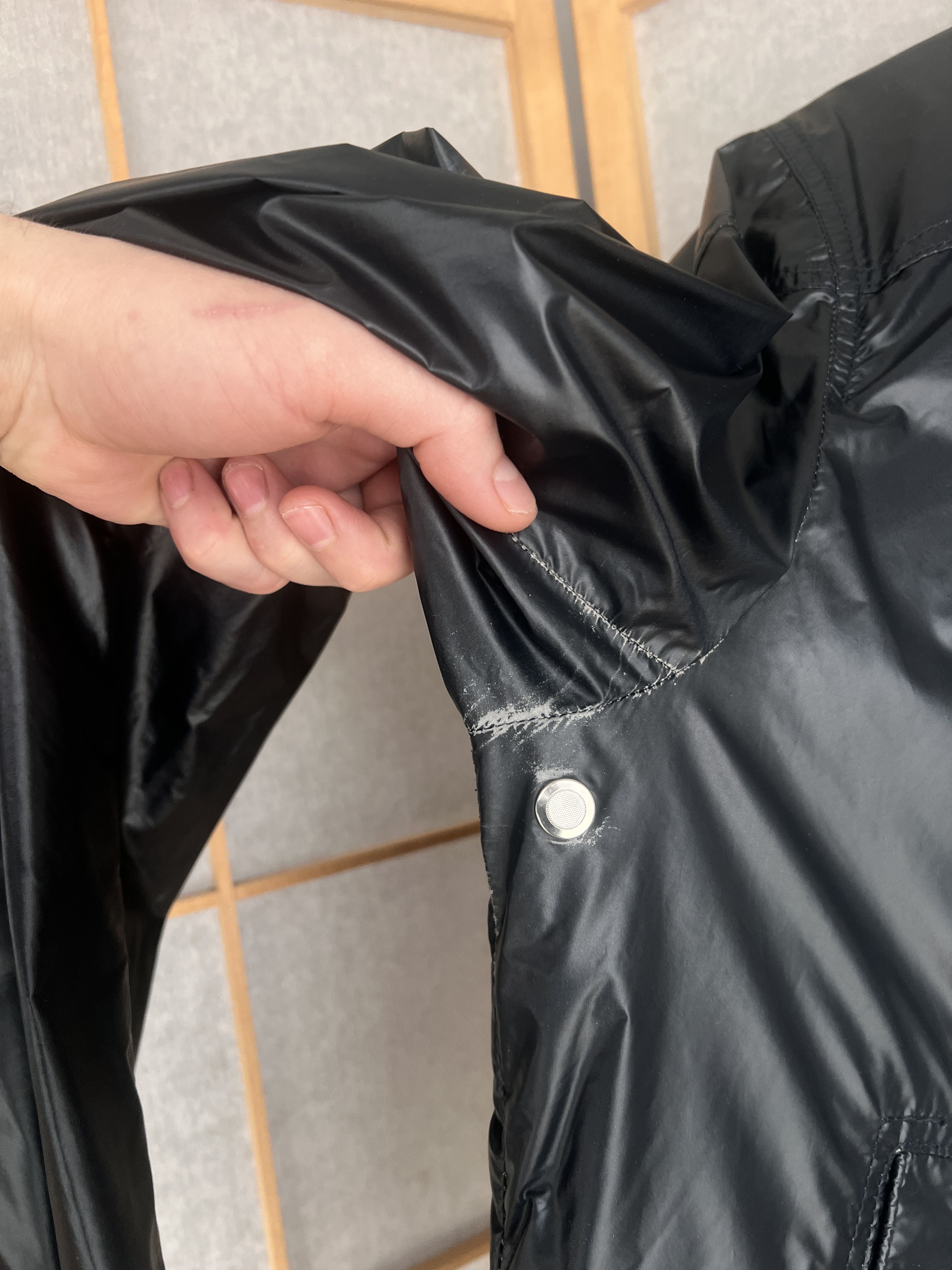 Moncler Moncler Pomolos jacket luxury PU leather vintage bomber rare Size US L / EU 52-54 / 3 - 8 Thumbnail