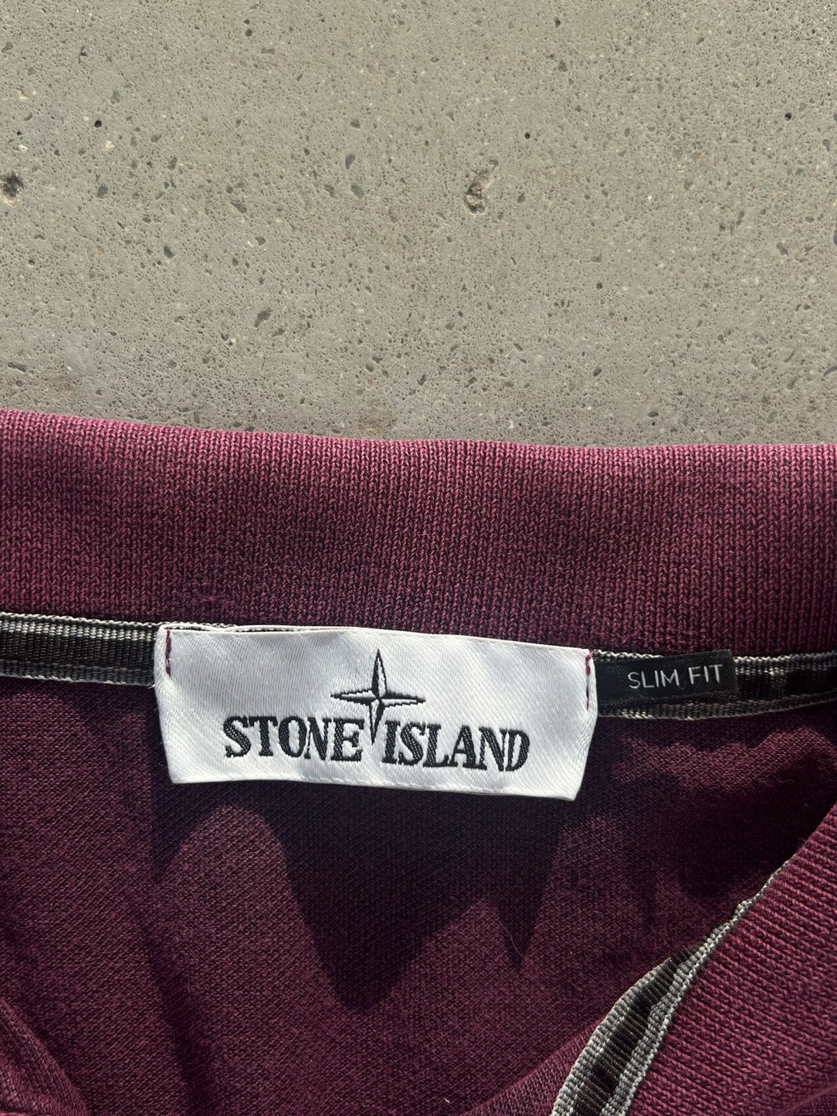 Stone Island × Vintage Stone Island Long Sleeve Burgundy polo t-shirt Size US XL / EU 56 / 4 - 4 Thumbnail