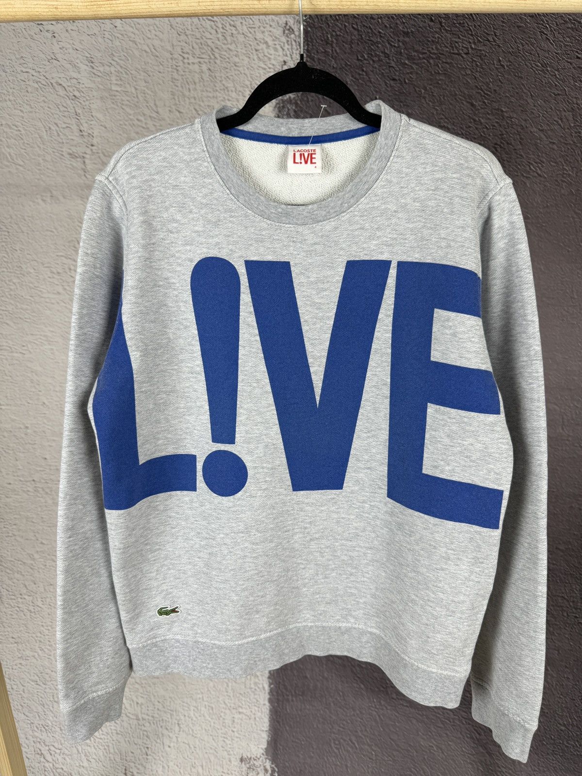 Lacoste Lacoste Live grey big logo sweatshirt Size US M / EU 48-50 / 2 - 2 Thumbnail