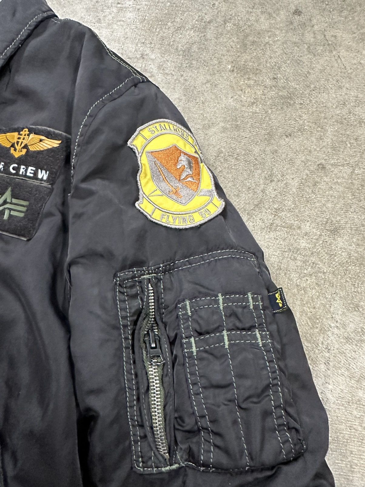 Alpha Industries Crazy Y2K Alpha Industries Patches Bomber Zip Up Jacket Size US M / EU 48-50 / 2 - 8 Thumbnail