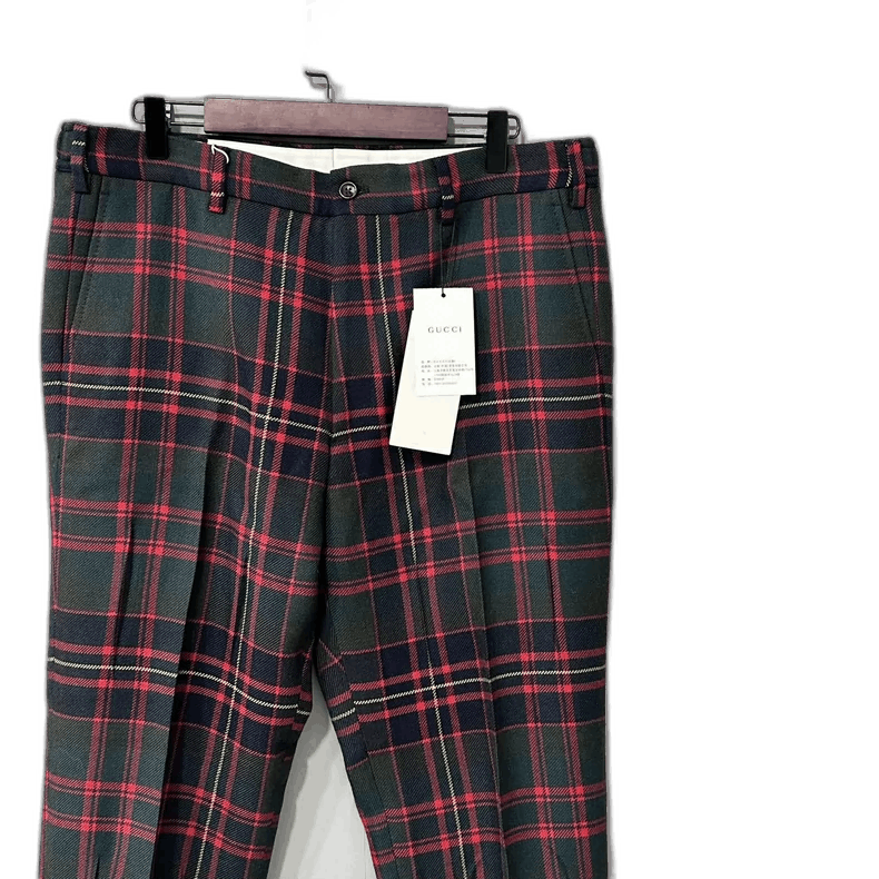 Gucci Gucci Plaid Wool Trousers-2506 Size 41" - 1 Thumbnail