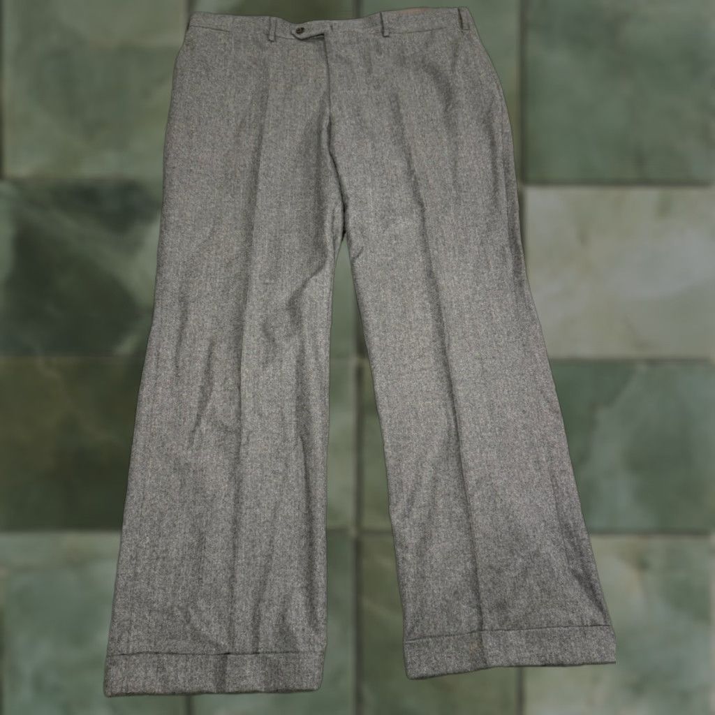 Peter Millar Peter Millar Pants 100% Super 120s Wool Gray Vitale Barberis Canonico 41x32.5 Size US 41 - 1 Thumbnail