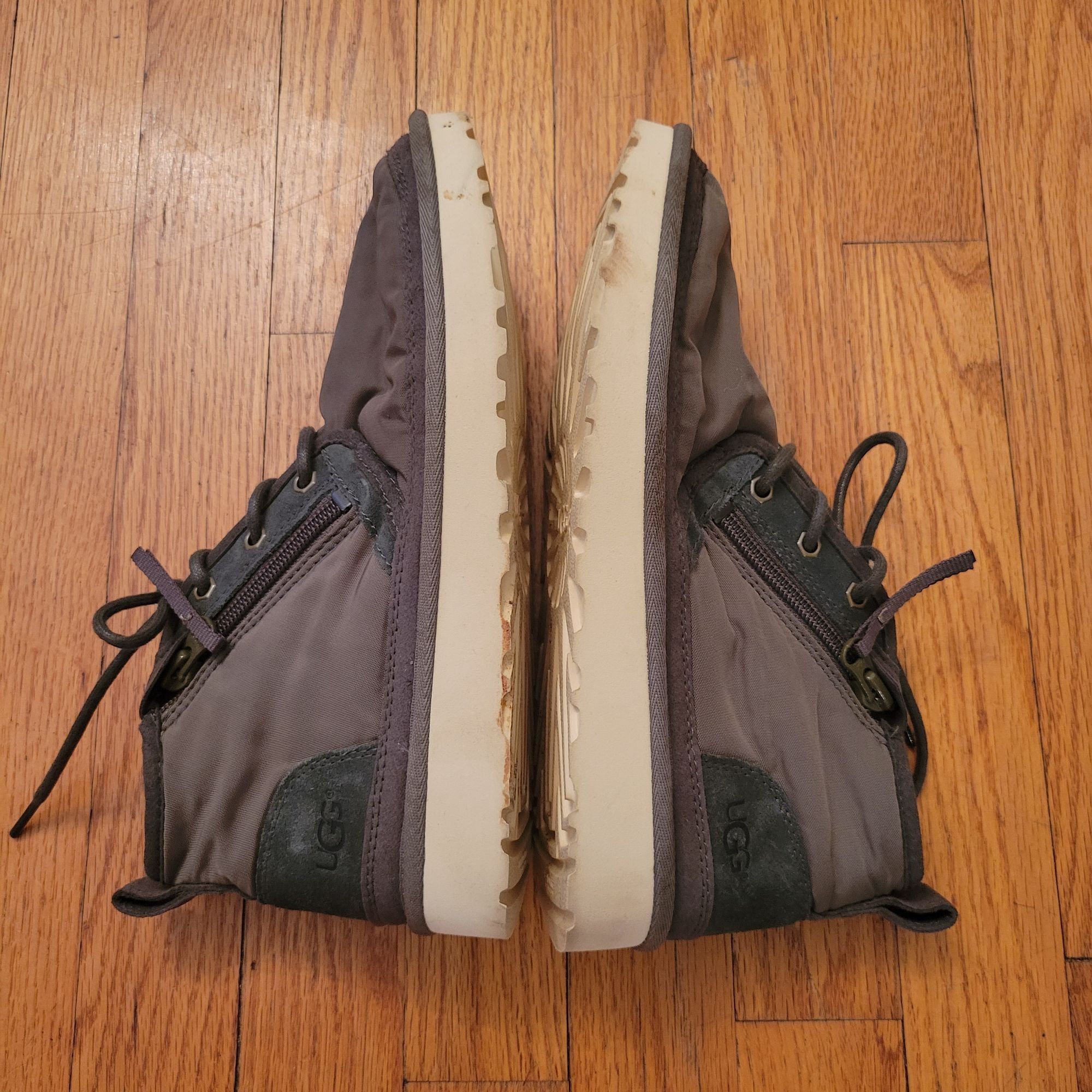 Ugg UGG Green Nylon Leather Ankle Boots 8 Neumel Zip MLT Size US 8 / EU 41 - 12 Thumbnail