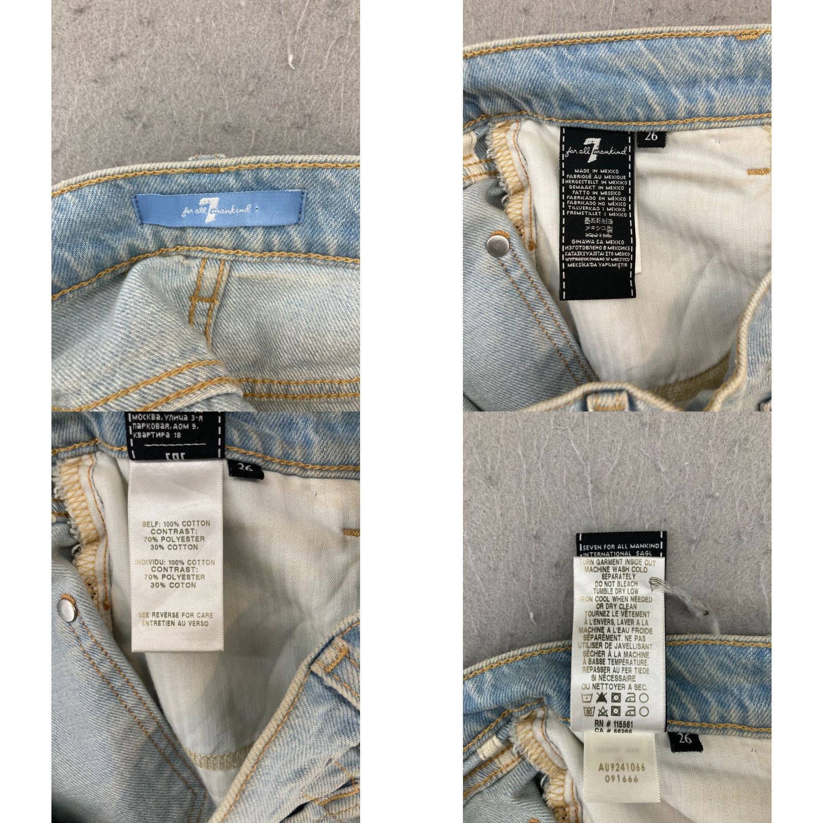 7 For All Mankind 7 For All Mankind Womens Denim Skirt 26 Raw Hem Fringe Mini 90s Bohemian Blues Color Denim Skirt Womens Mens?`` Size 26" / US 2 / IT 38 - 8 Thumbnail