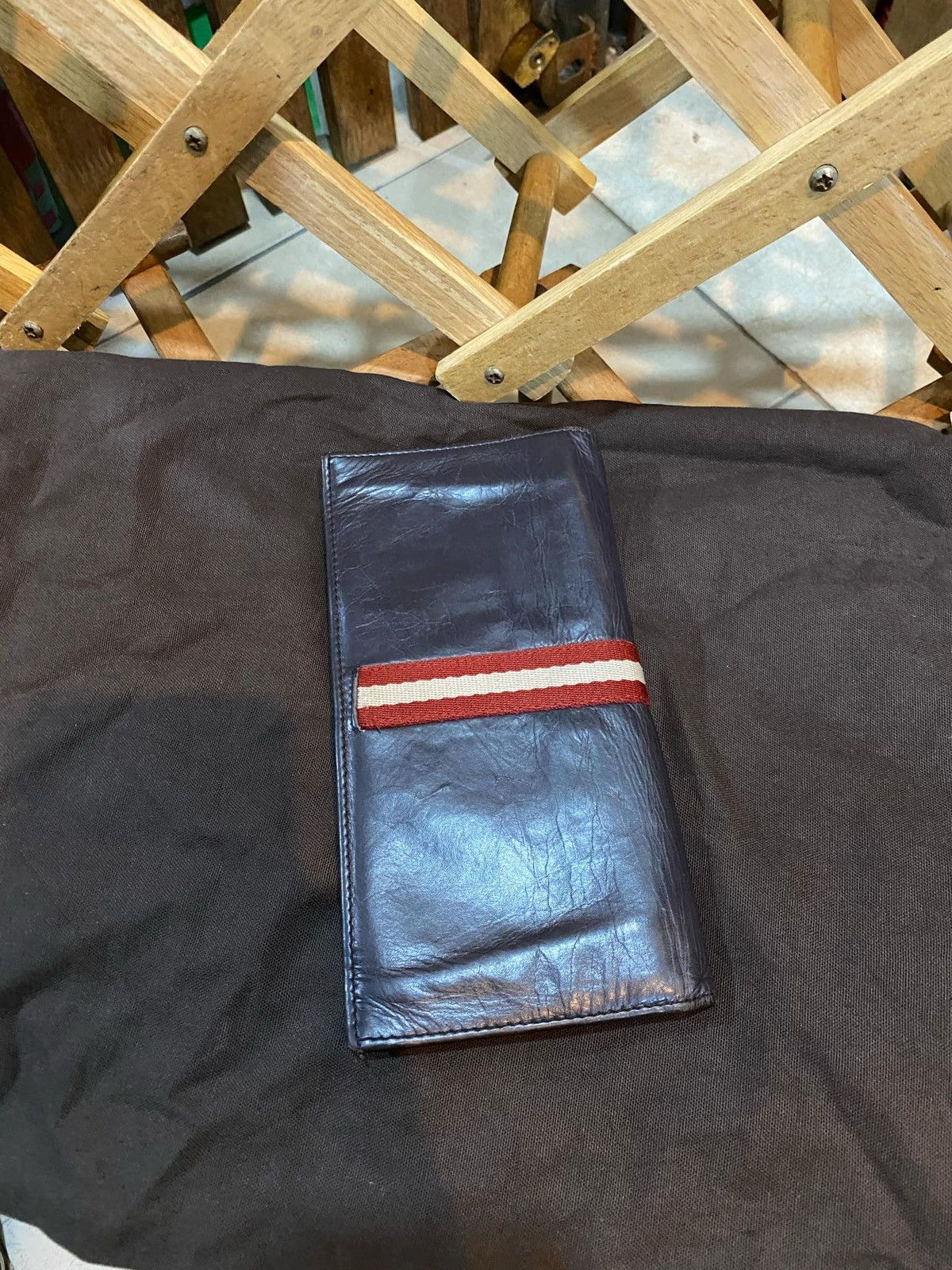 Bally × Designer × Vintage Bally Wallet Purse Brown Red Canvas Leather unisex Size ONE SIZE - 2 Thumbnail