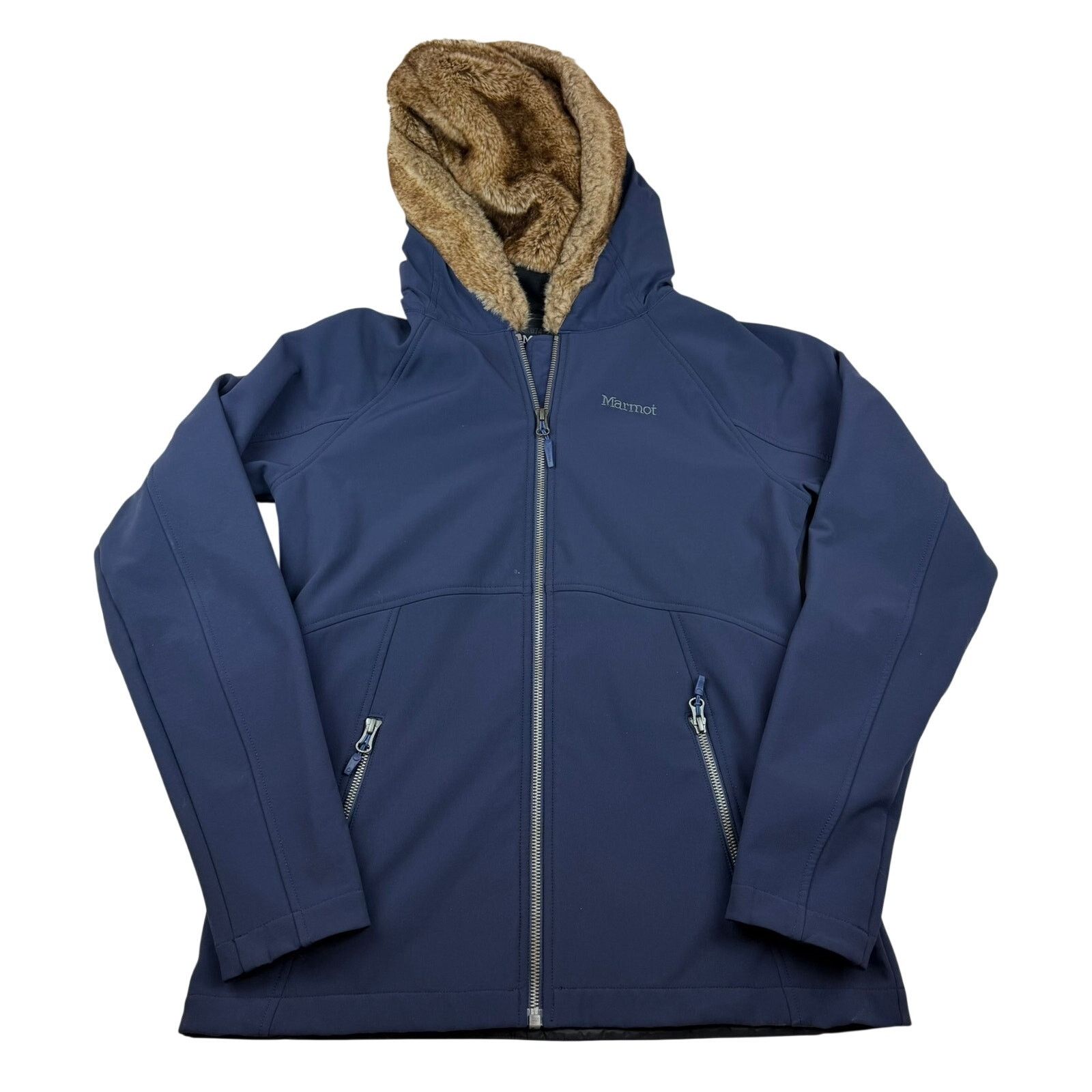 Marmot Marmot Furry Hooded Softshell Jacket Women's M Blue Size M / US 6-8 / IT 42-44 - 1 Thumbnail