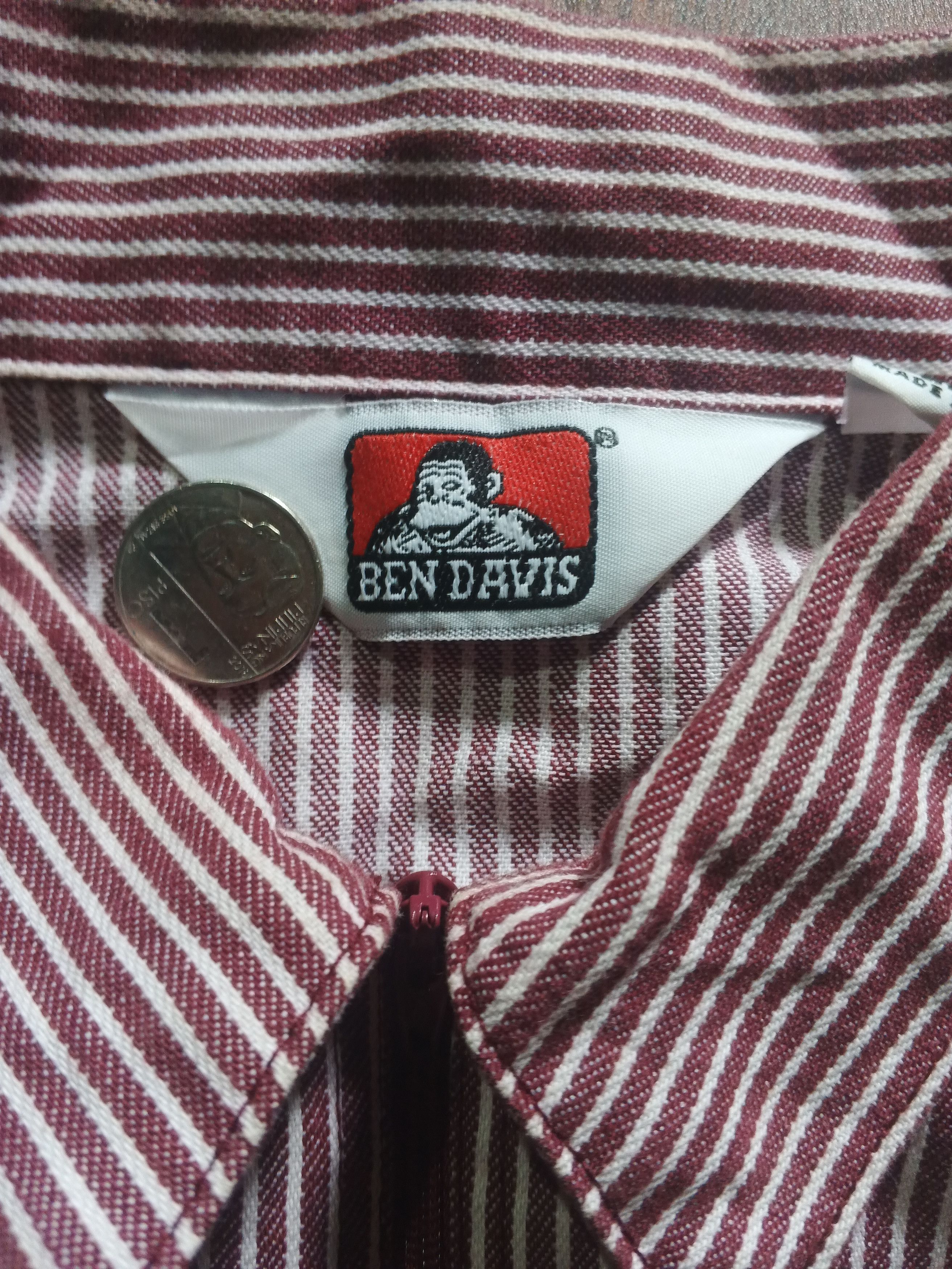 Ben Davis × Vintage Vintage 90s Ben Davis quarter zip stripe polo Size US XL / EU 56 / 4 - 3 Thumbnail