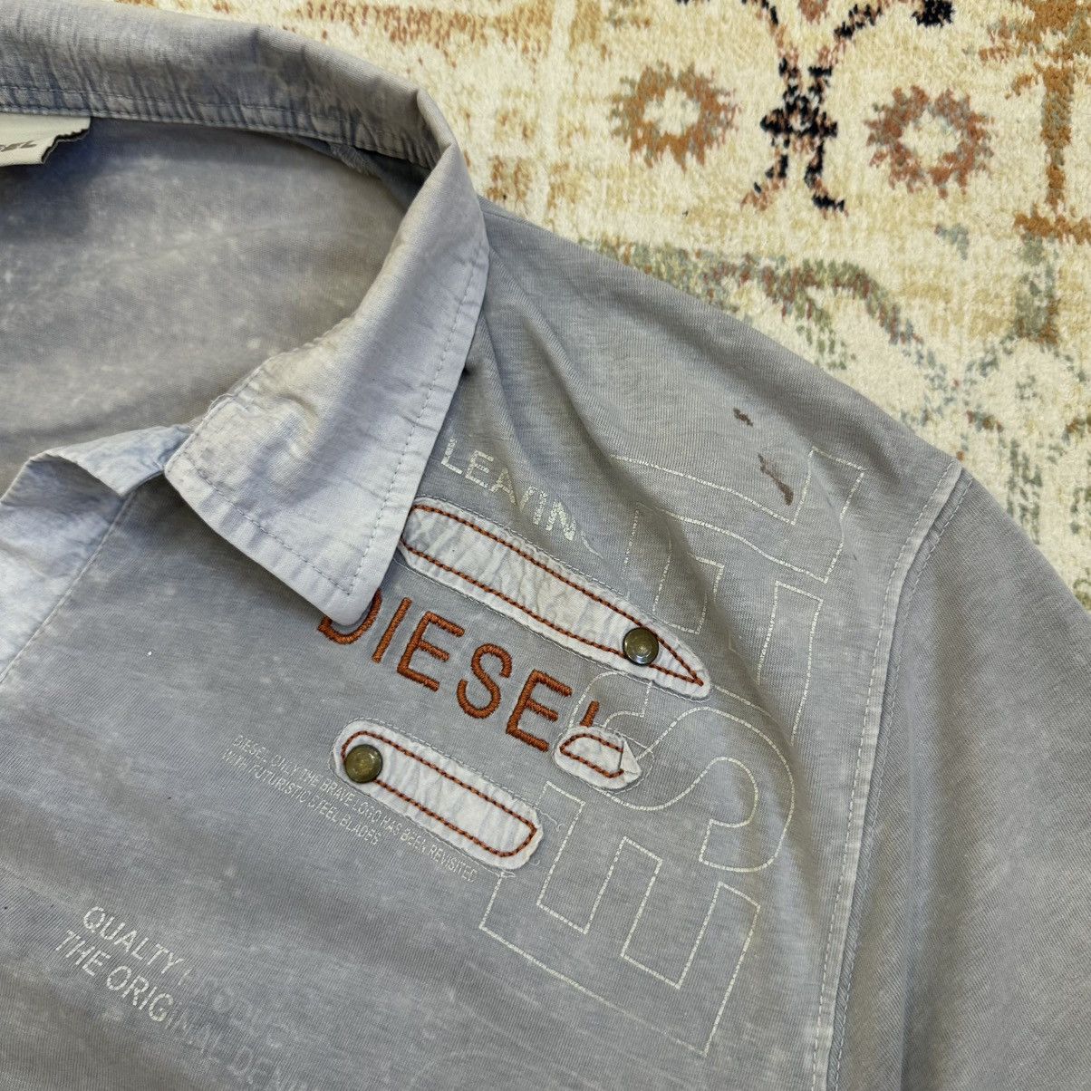 Diesel × Vintage Vintage Diesel Polo Grunge Tie Dye Avantgarde Rare Size US XXL / EU 58 / 5 - 7 Thumbnail