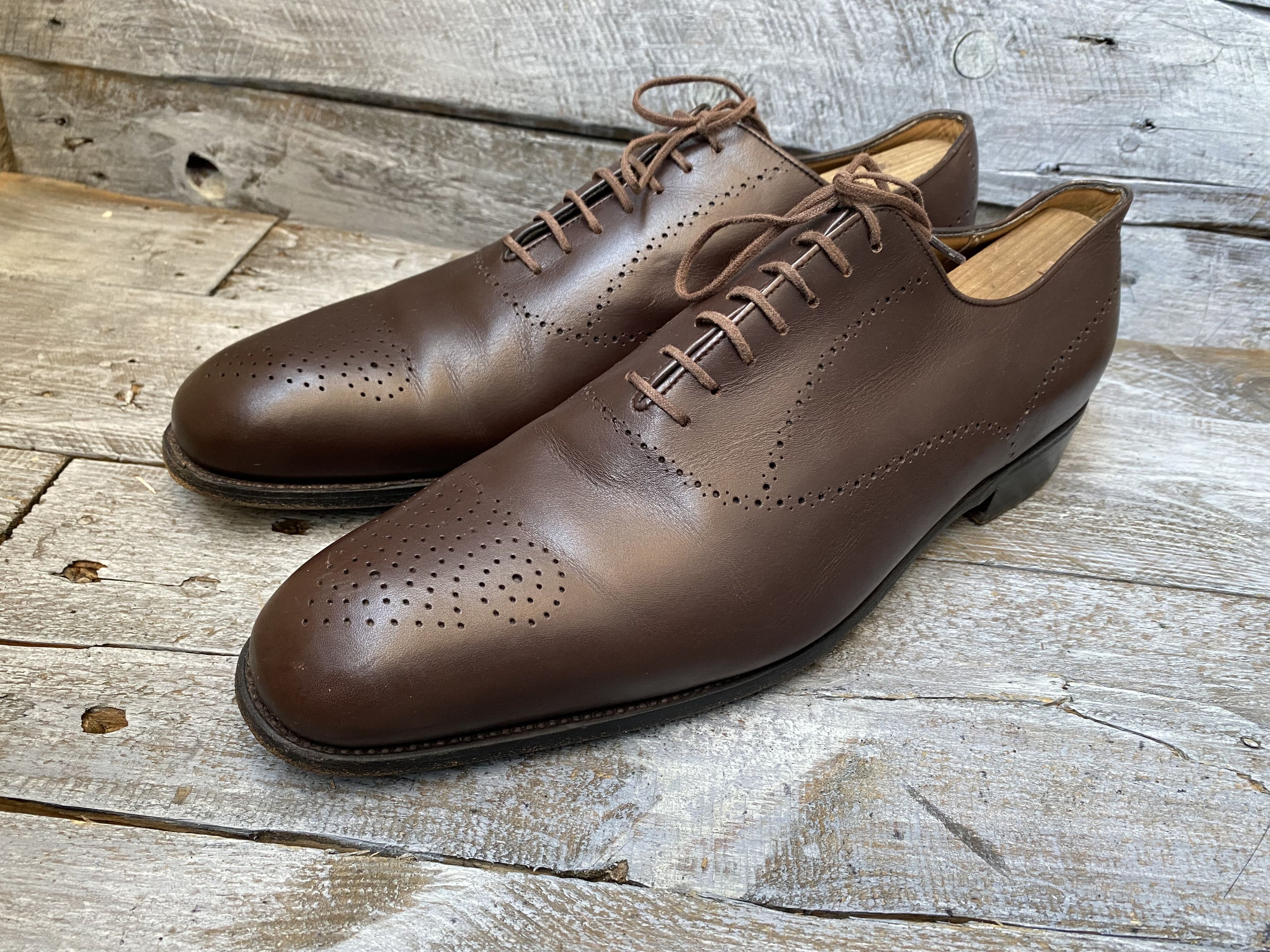 J.M. Weston Jm weston brown oxford brown leather shoes Uk8E Size US 9 / EU 42 - 1 Thumbnail