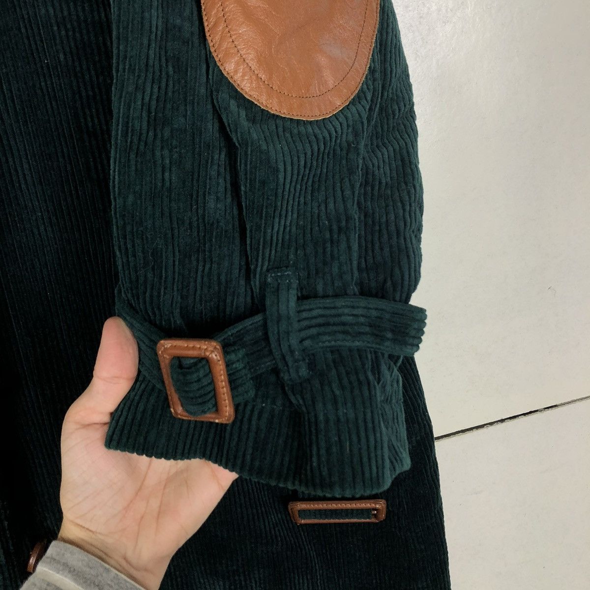 Issey Miyake 🔥VINTAGE 80’s LONG JACKET CORDUROY ISSEY SPORT LEATHER PARTS Size US M / EU 48-50 / 2 - 18 Thumbnail