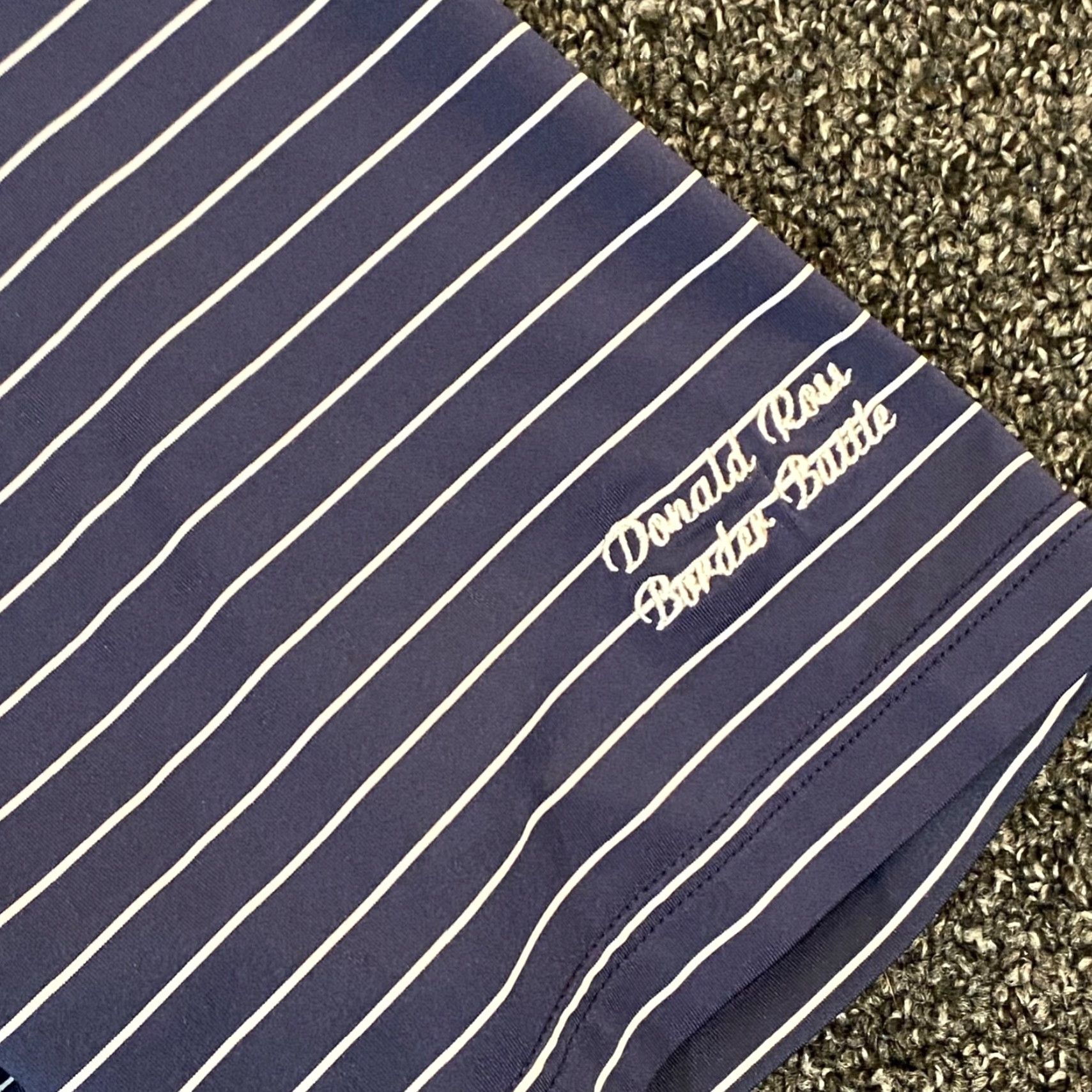 Peter Millar Peter Millar Polo Mens XL Blue White Striped Performance Golf Shirt S/S Polo Shirt Mens XL Blue Striped Peter Millar Golf Performance Shirt Size US XL / EU 56 / 4 - 5 Thumbnail