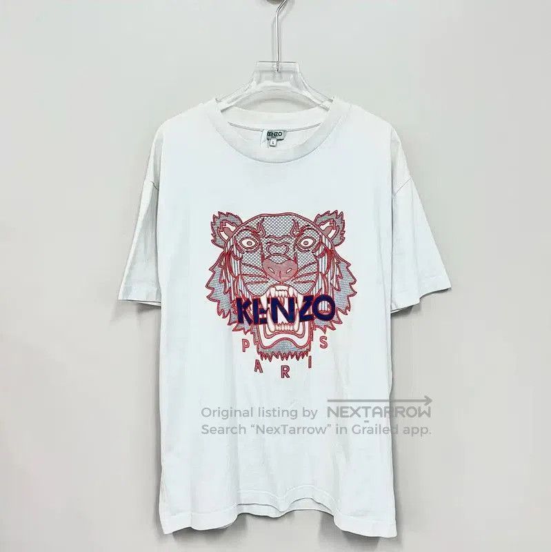 Kenzo KENZO White Graphic Women's T-Shirt . Size L / US 10 / IT 46 - 1 Thumbnail