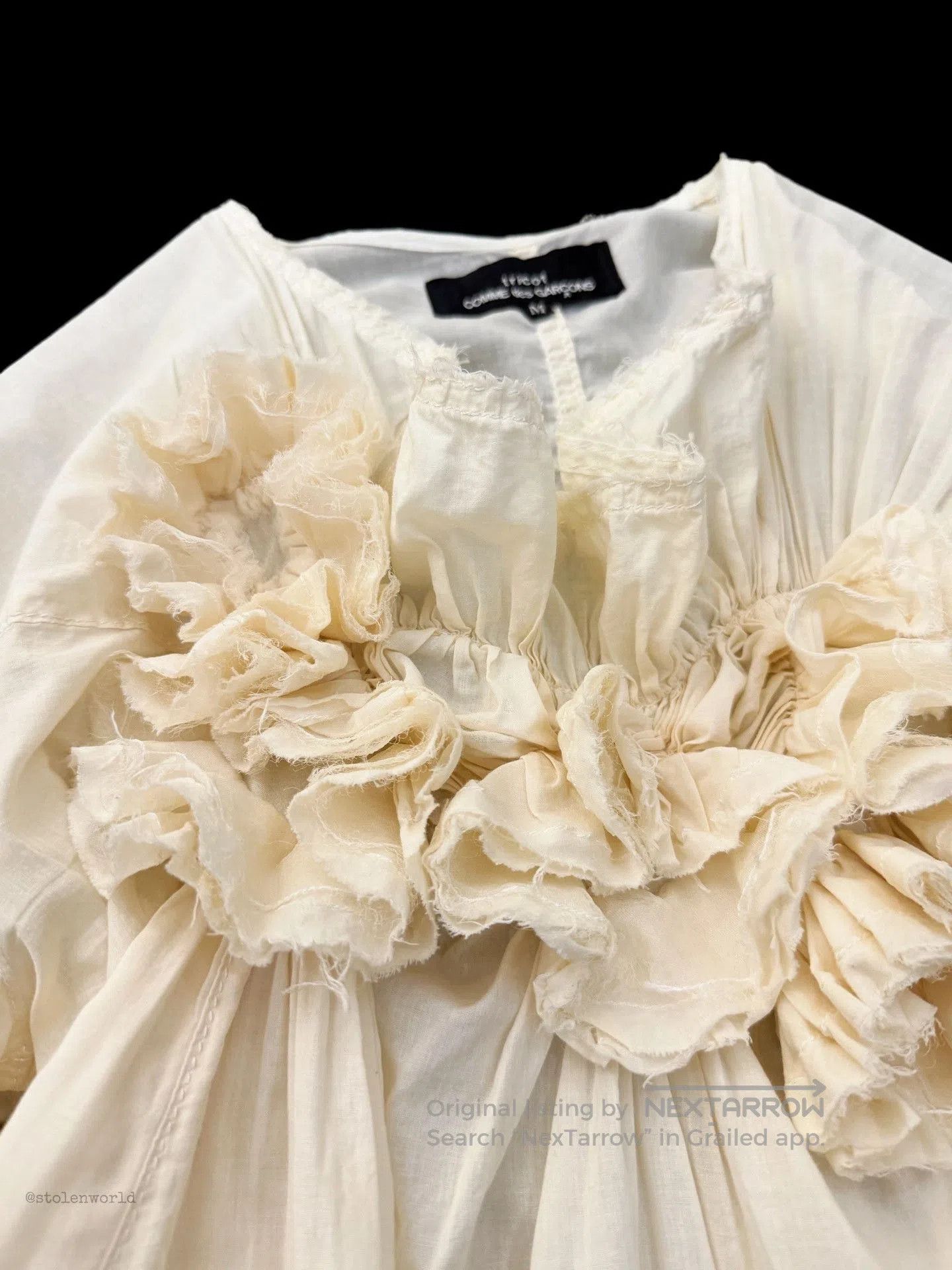 Comme des Garcons Comme des Garçons Pleated Cotton Top. Size M / US 6-8 / IT 42-44 - 6 Thumbnail