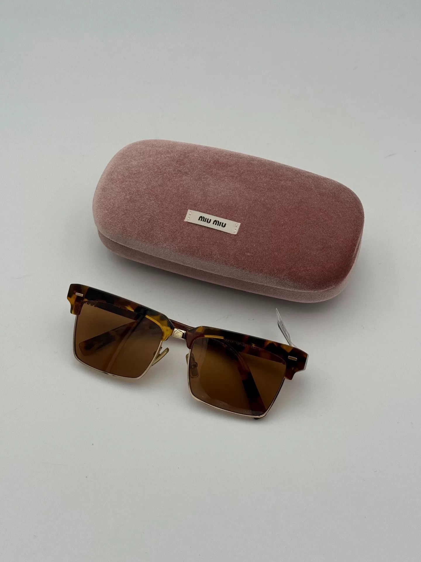 Miu Miu MIU MIU Tortoiseshell Sunglasses Size ONE SIZE - 1 Thumbnail