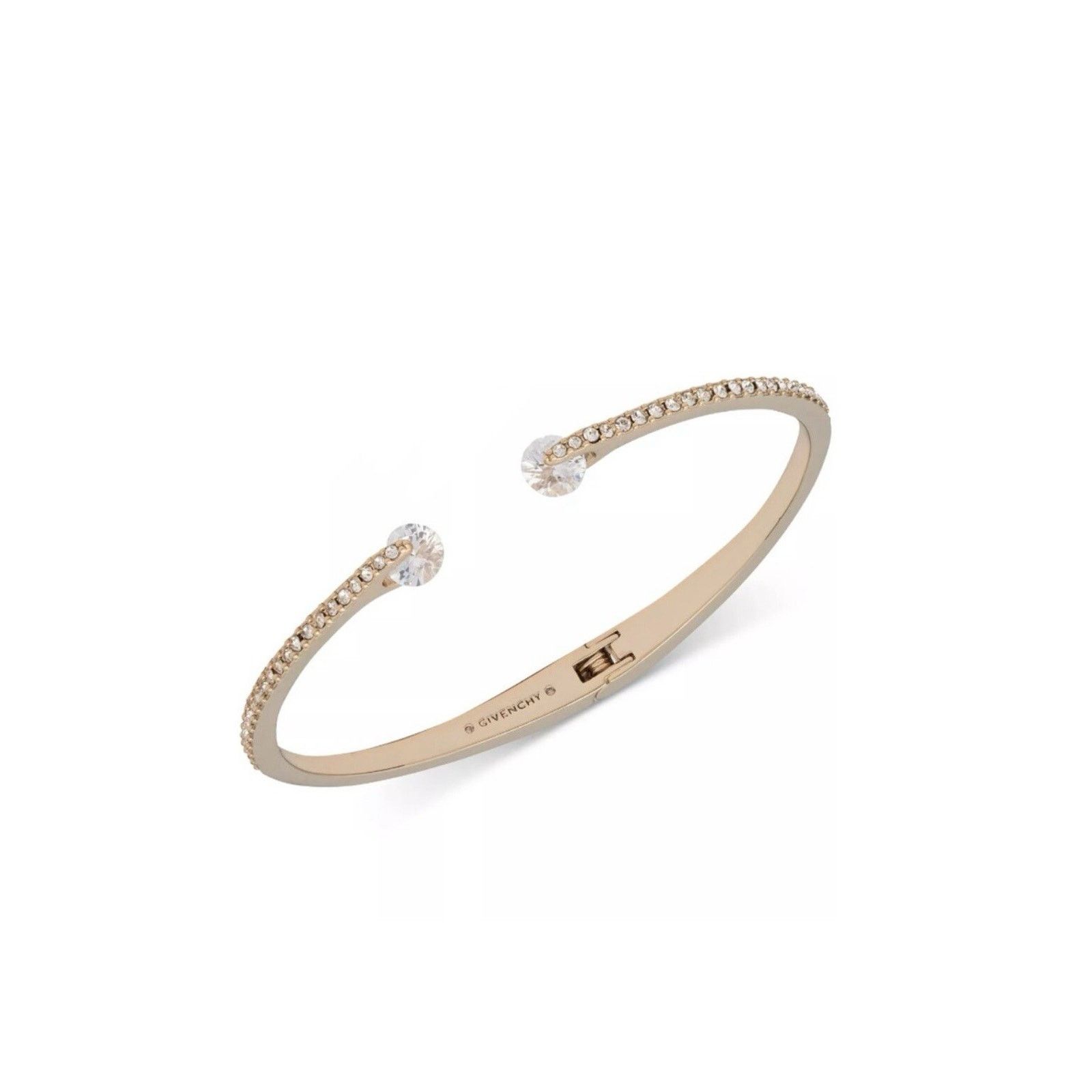 Givenchy Givenchy Rose Gold Floating Stone Cuff Hinge Bracelet 7-8" Size ONE SIZE - 1 Thumbnail