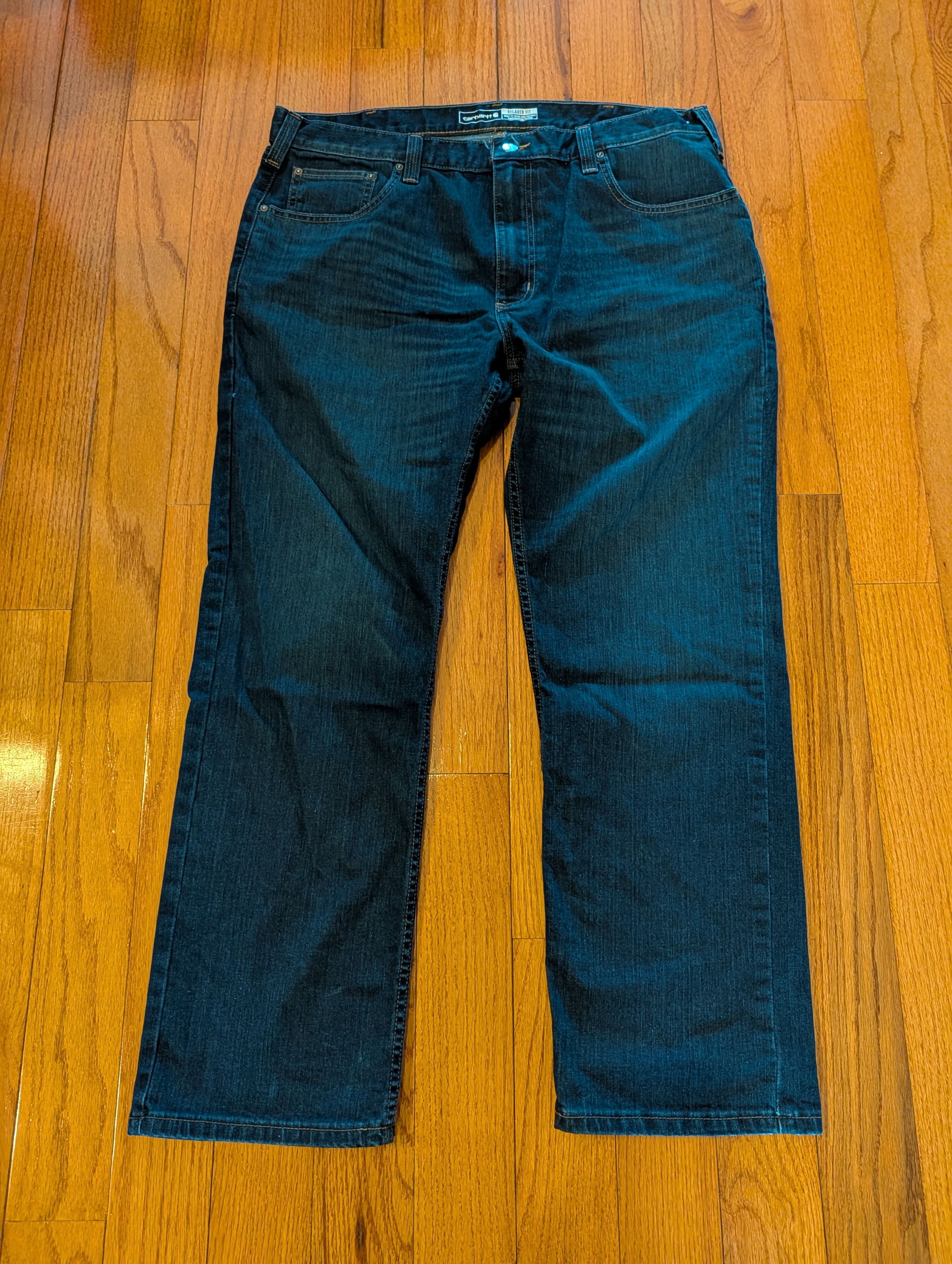 Carhartt Carhartt Relaxed Fit Dark Wash Denim Jeans Men's 38x30 Size US 38 / EU 54 - 3 Thumbnail