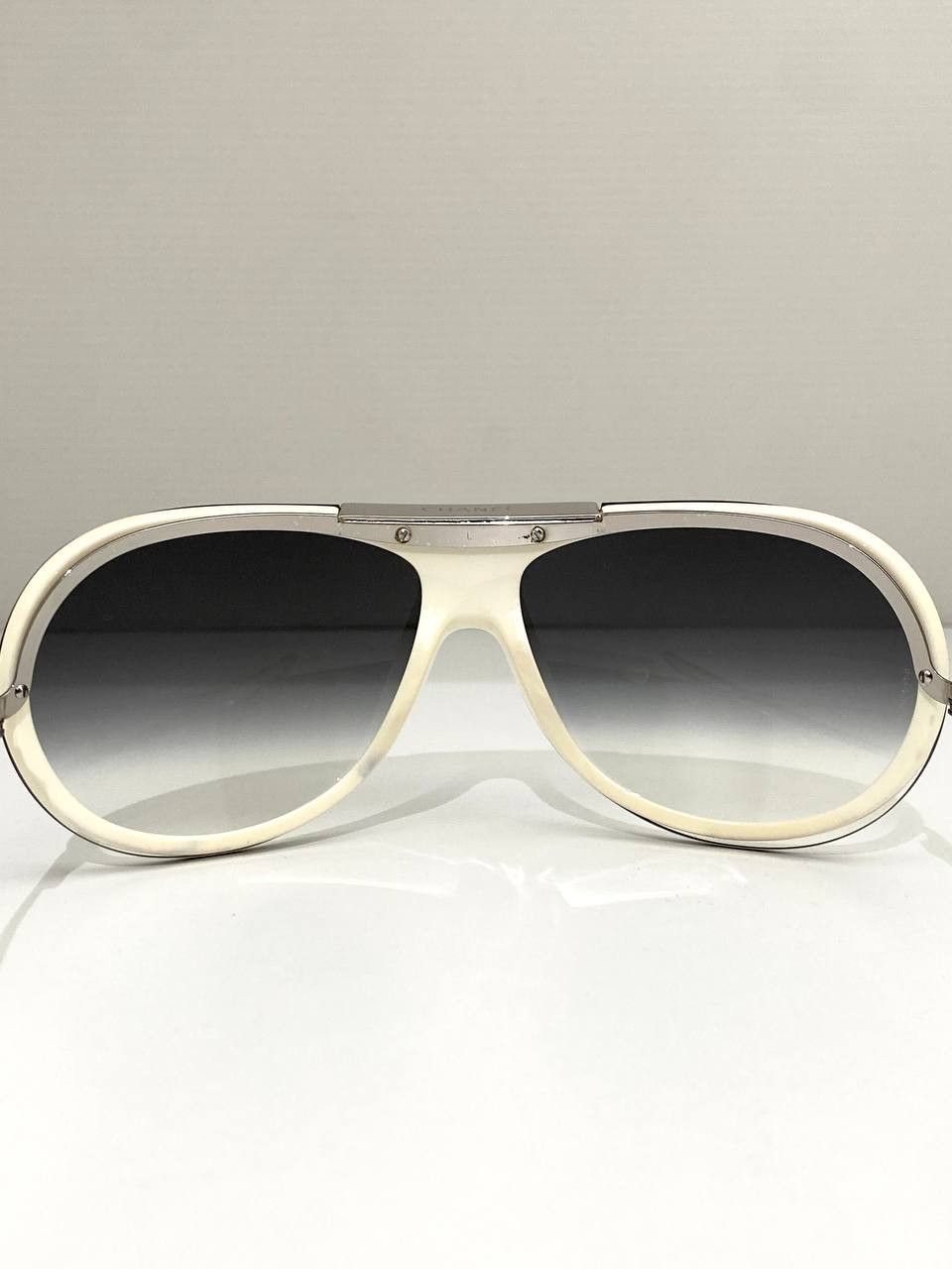 Chanel Chanel CC Logo Aviator Gradient Tint Shield Sunglasses Y2K Size ONE SIZE - 8 Thumbnail
