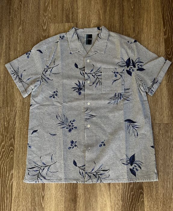 Kith Camp Collar Seersucker Shirt Mサイズ-