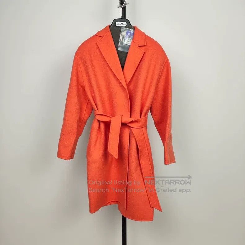 Max Mara Max Mara Cashmere Coat Orange Size XS / US 0-2 / IT 36-38 - 1 Thumbnail