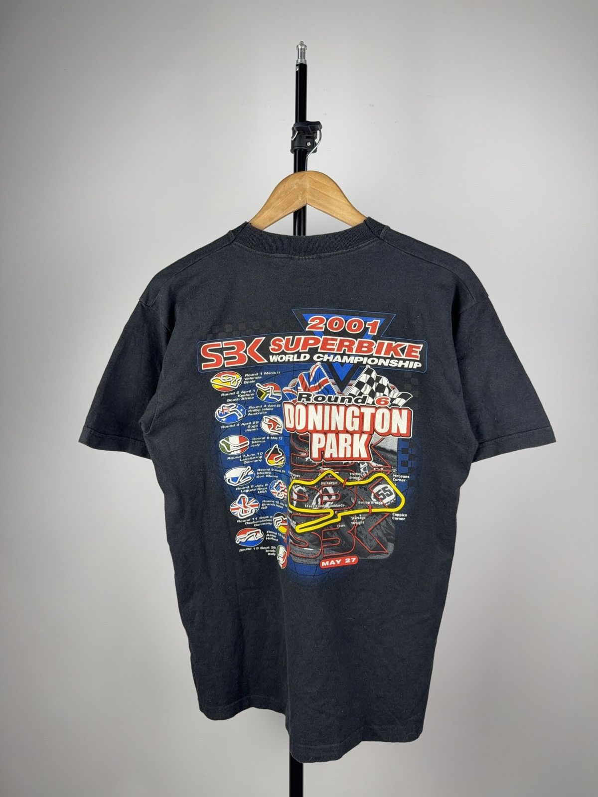Vintage Vintage 2001 Racing Super Bike Donington Official T shirt Size US M / EU 48-50 / 2 - 6 Thumbnail