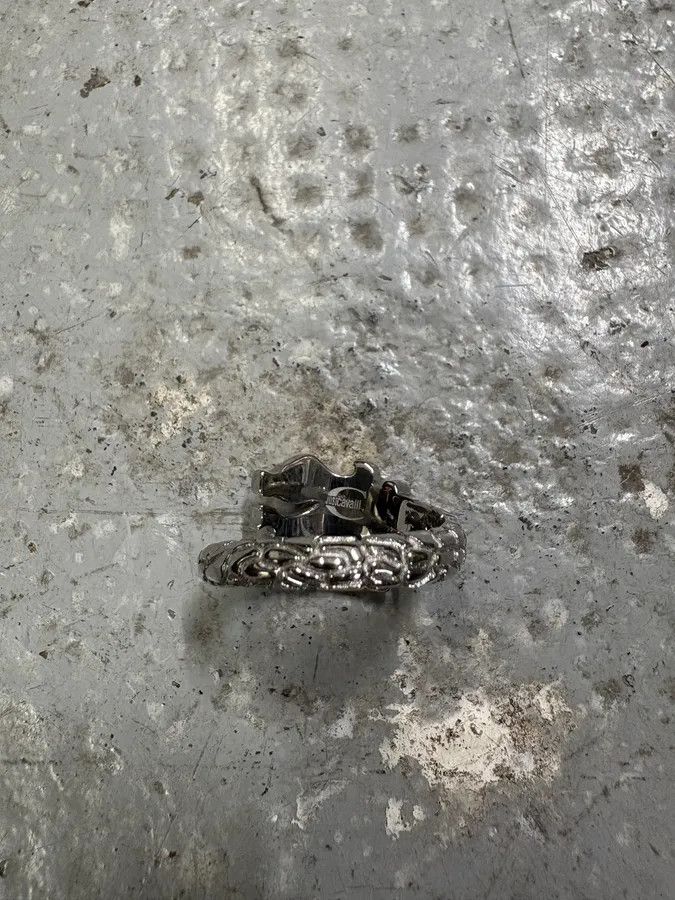 Roberto Cavalli × Vintage Cavalli Blue Asian Dragon Metal Ring Size ONE SIZE - 6 Thumbnail