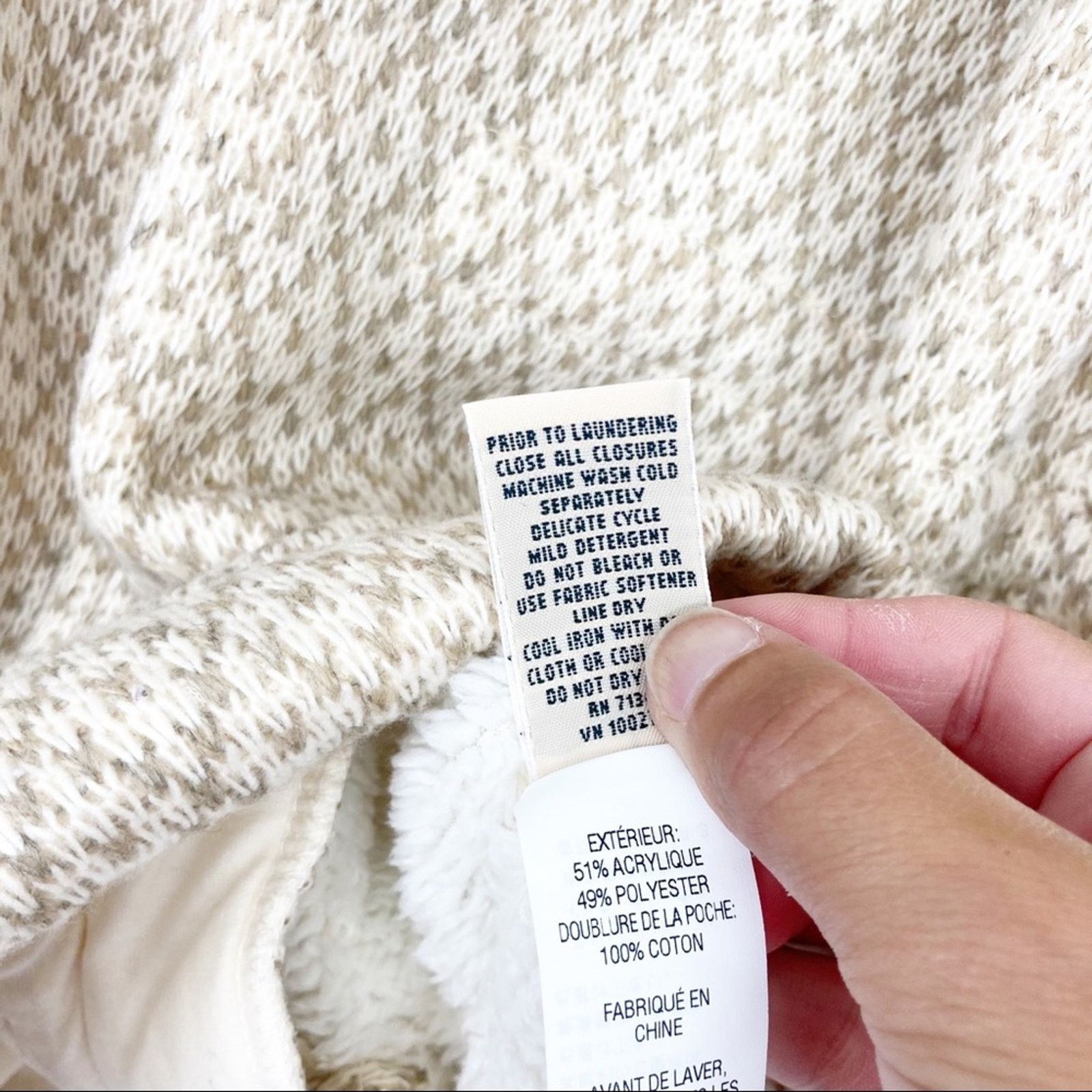 L.L. Bean LL Bean Tan Printed Teddy Lined Full Zip Jacket Sz XL Size US XL / EU 56 / 4 - 6 Thumbnail