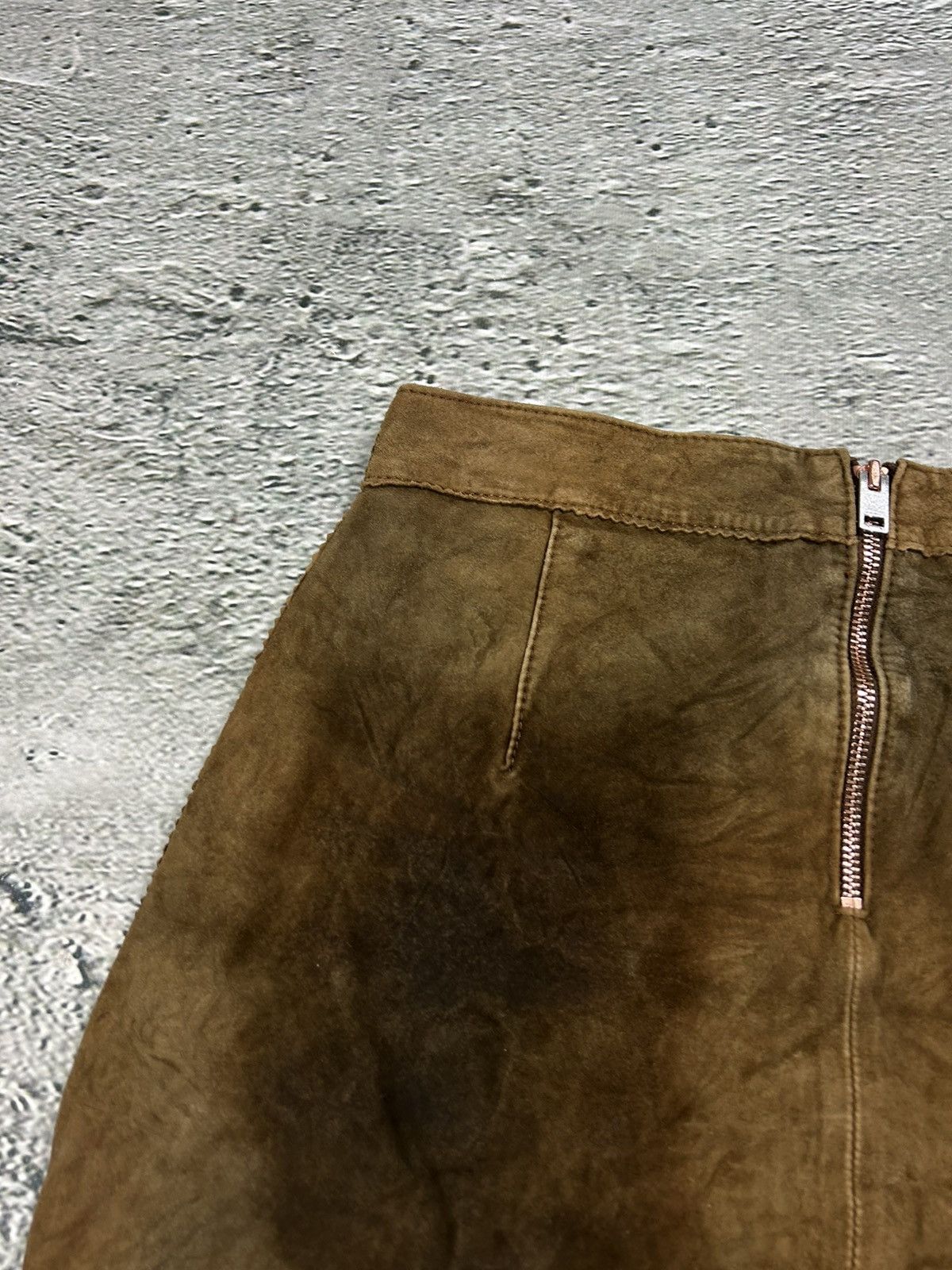 Diesel Diesel leather mini skirt goatskin brown Y2K avantgarde Size 28" / US 6 / IT 42 - 5 Thumbnail