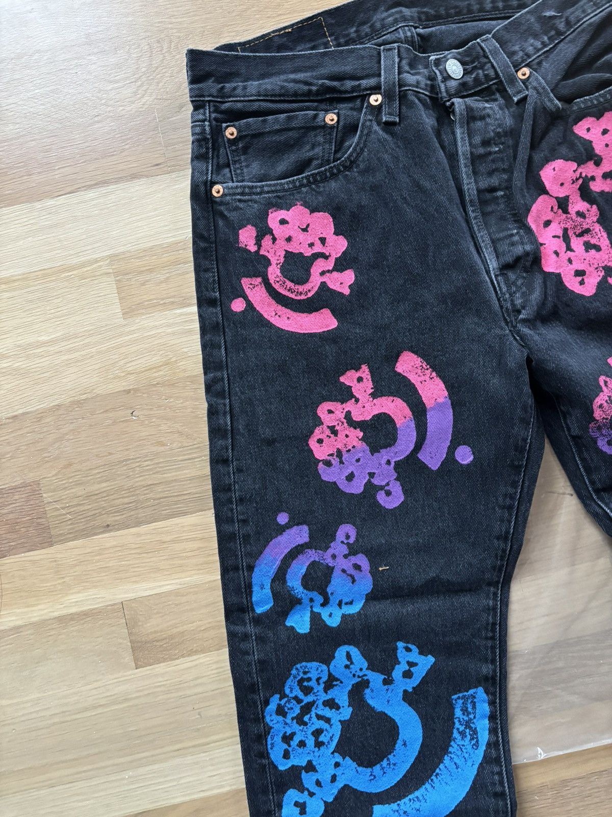 DENIM TEARS Denim Tears Bstroy Tears Blue/Pink 501 Jeans 32x32 Size US 32 / EU 48 - 7 Thumbnail