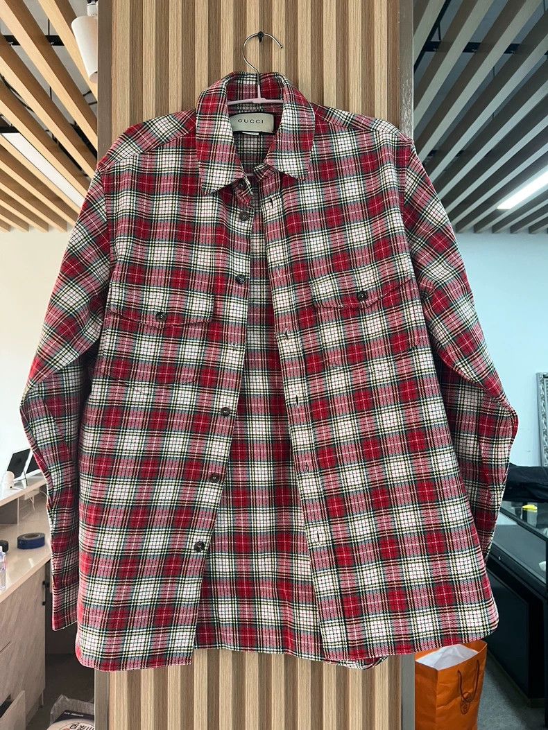 Gucci Gucci Vintage plaid workwear long-sleeved shirt 2504-Nextar Size US S / EU 44-46 / 1 - 1 Thumbnail