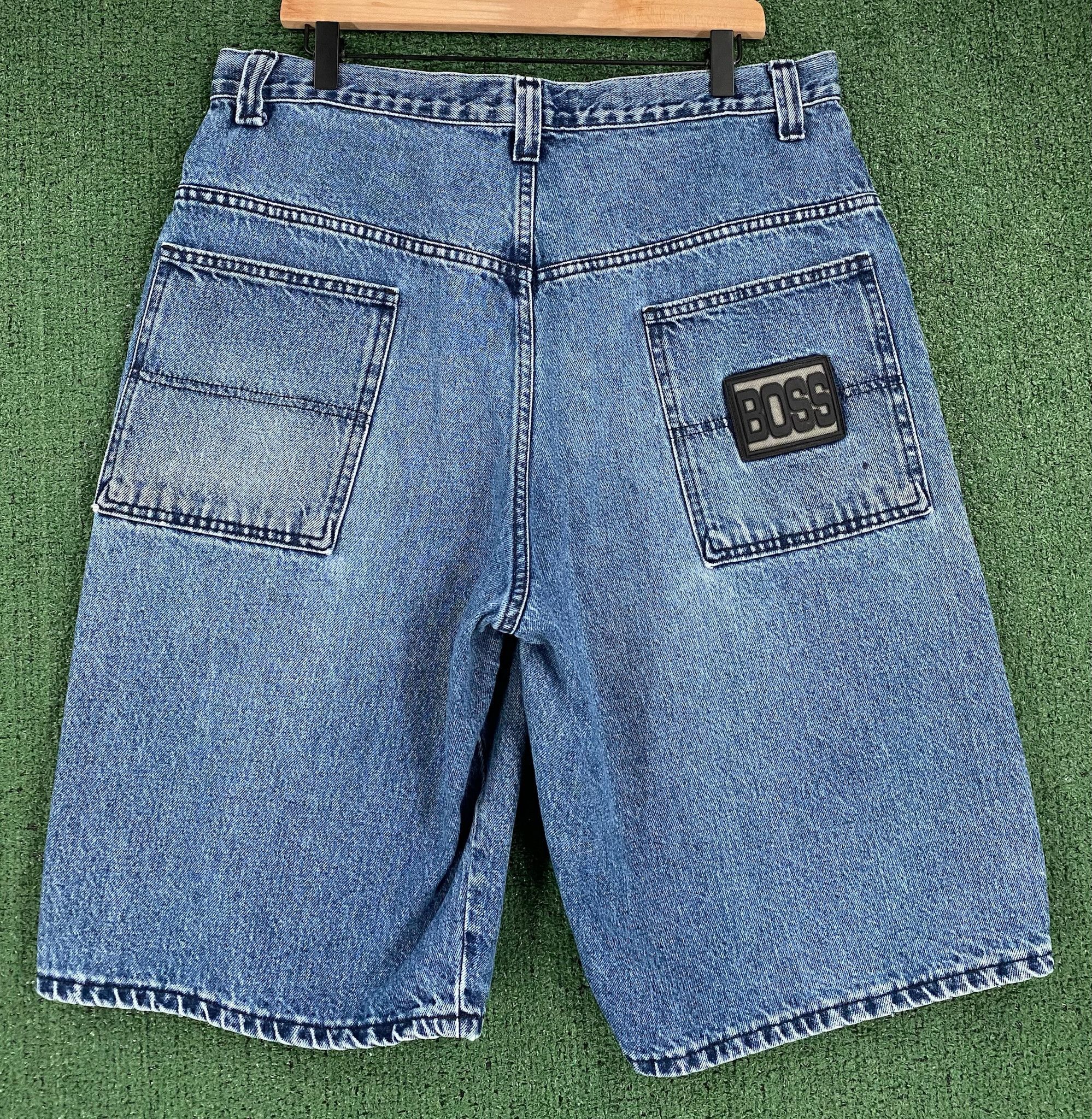 Vintage 90’s Boss 3D Rubber Logo Baggy Jean Shorts Jorts Men’s 34 Size US 34 / EU 50 - 5 Thumbnail