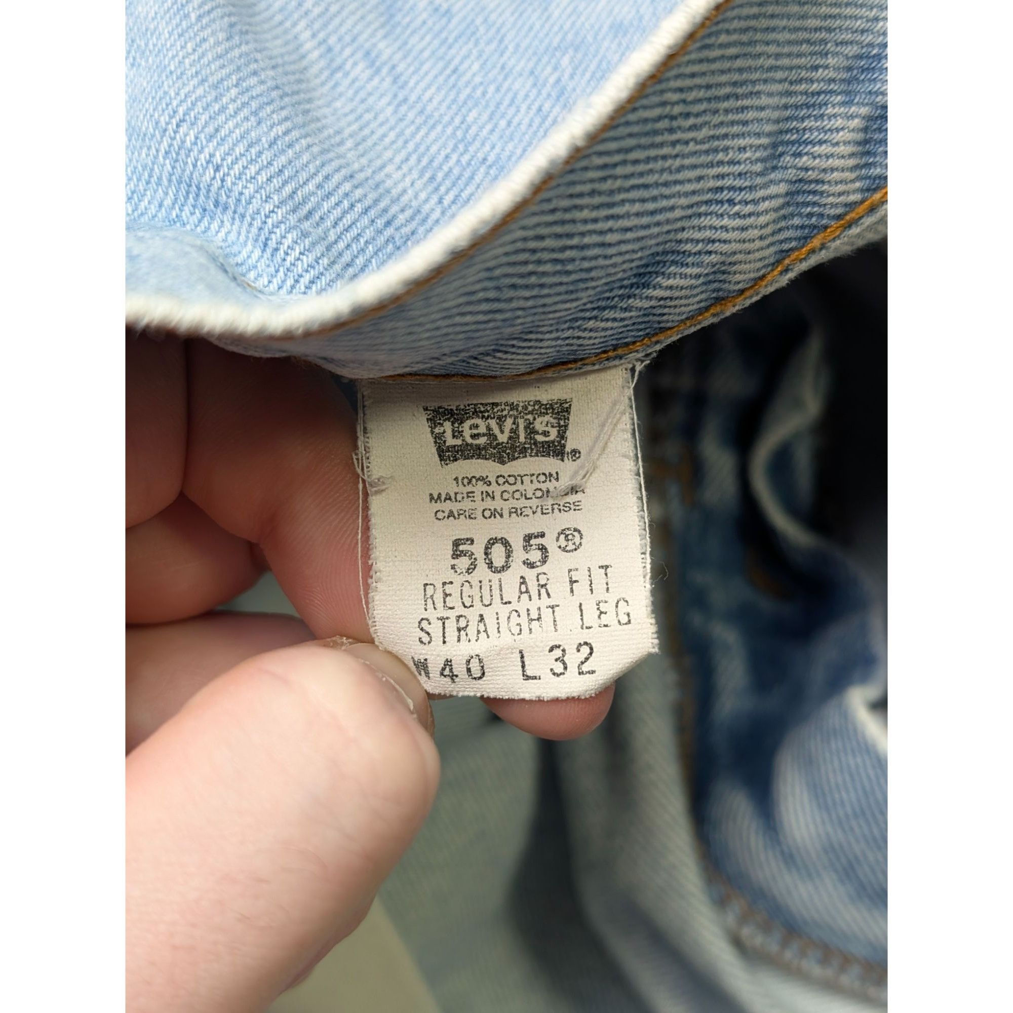 Levi's Levi's 505 Made in USA Light Wash Denim Jeans Pants (Y1091) Size US 40 / EU 56 - 9 Thumbnail