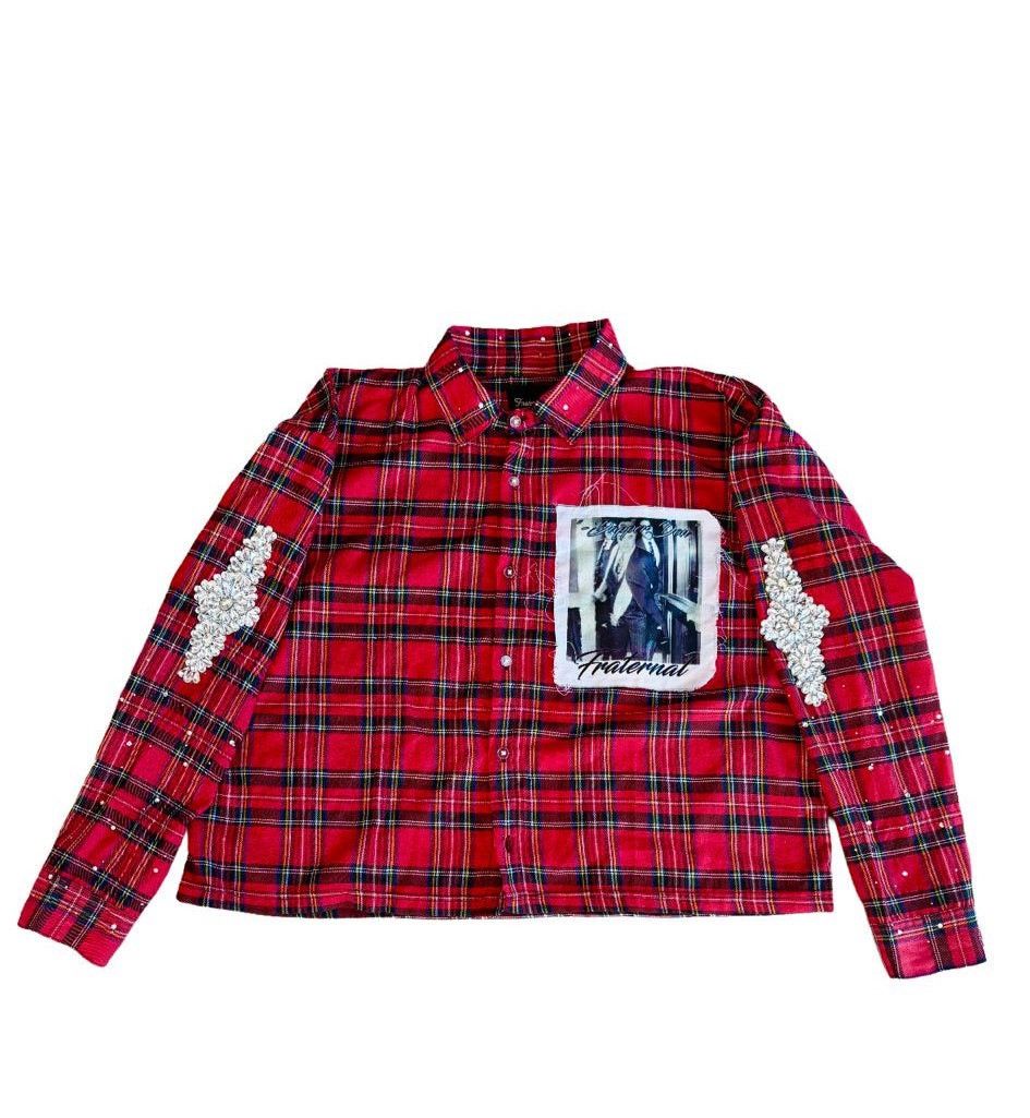 Other Fraternal Desires 'Dapper Don' Red Flannel Shirt Size US XXL / EU 58 / 5 - 1 Preview