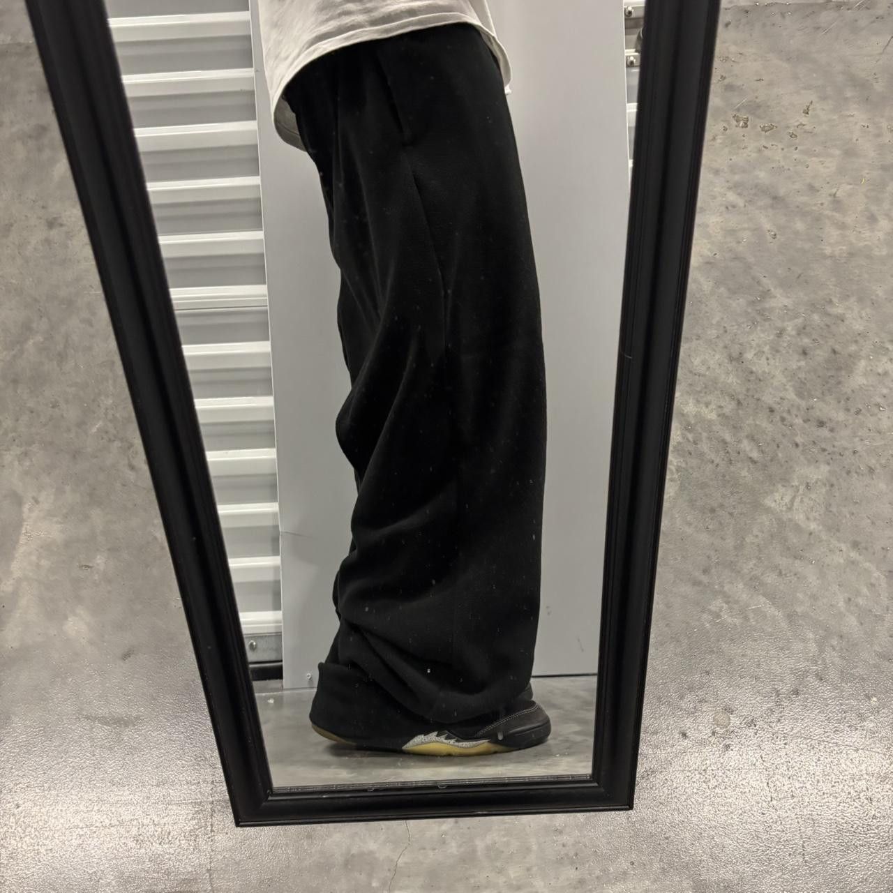 Japanese Brand × Vintage Crazy Vintage Y2K/2000s Baggy Black Fleece Wide Leg Skater Style Opium Sweatpants! Size US 34 / EU 50 - 2 Thumbnail