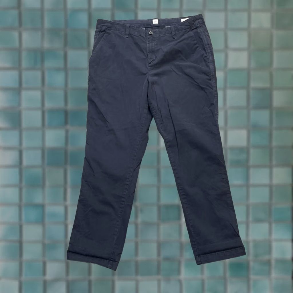 Gap Gap Pants Womens 14 Blue Chino Cotton Stretch Straight Leg 26 in Inseam Regular 14 Size 25" / US 0 / IT 36 - 1 Thumbnail