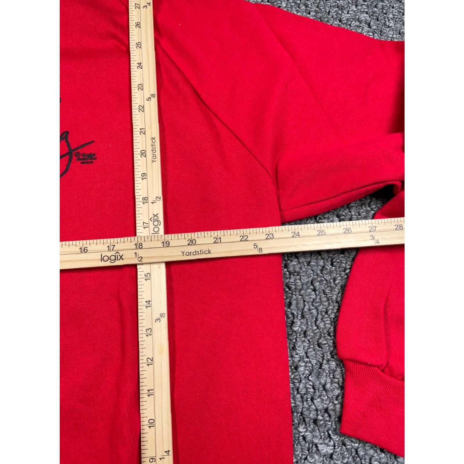Jerzees VINTAGE Jerzees Christmas Carol Bah Humbug Sweatshirt Adult 2XL Red Raglan Sleeves 90s Size XXL / US 16-18 / IT 52-54 - 6 Thumbnail