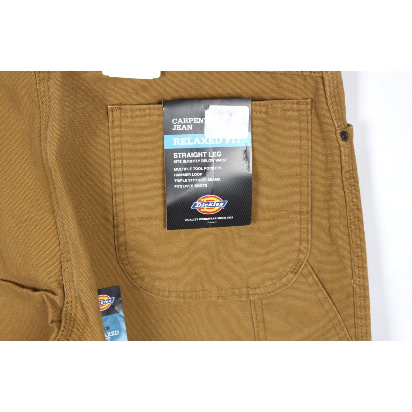 Dickies Dickies Carpenter Pants 12-Oz. Duck Relaxed Fit 38 x 30 Brown Men’s Pants Size US 38 / EU 54 - 3 Thumbnail