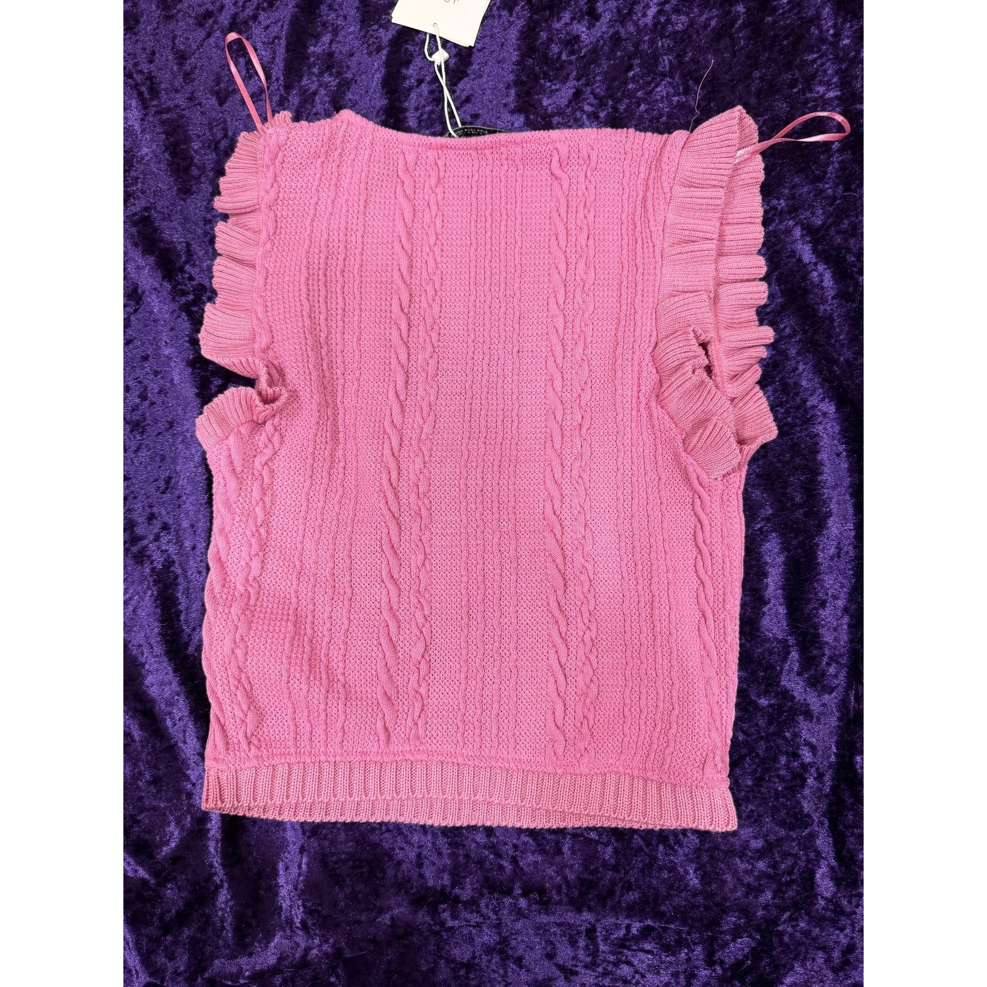 Zara New Pink Zara ruffle top Size S / US 4 / IT 40 - 3 Thumbnail