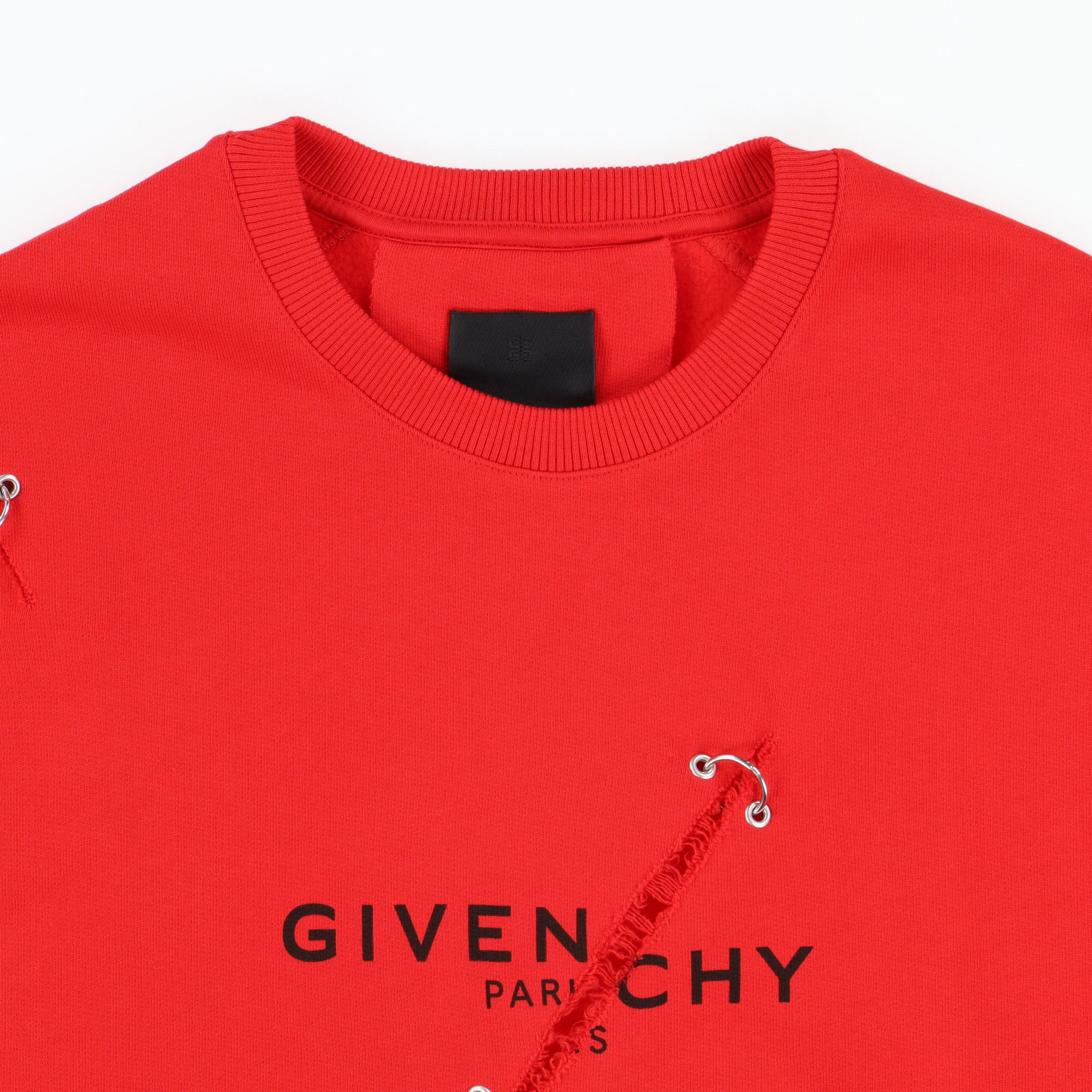 Red Trompe L'oeil Ring Sweatshirt