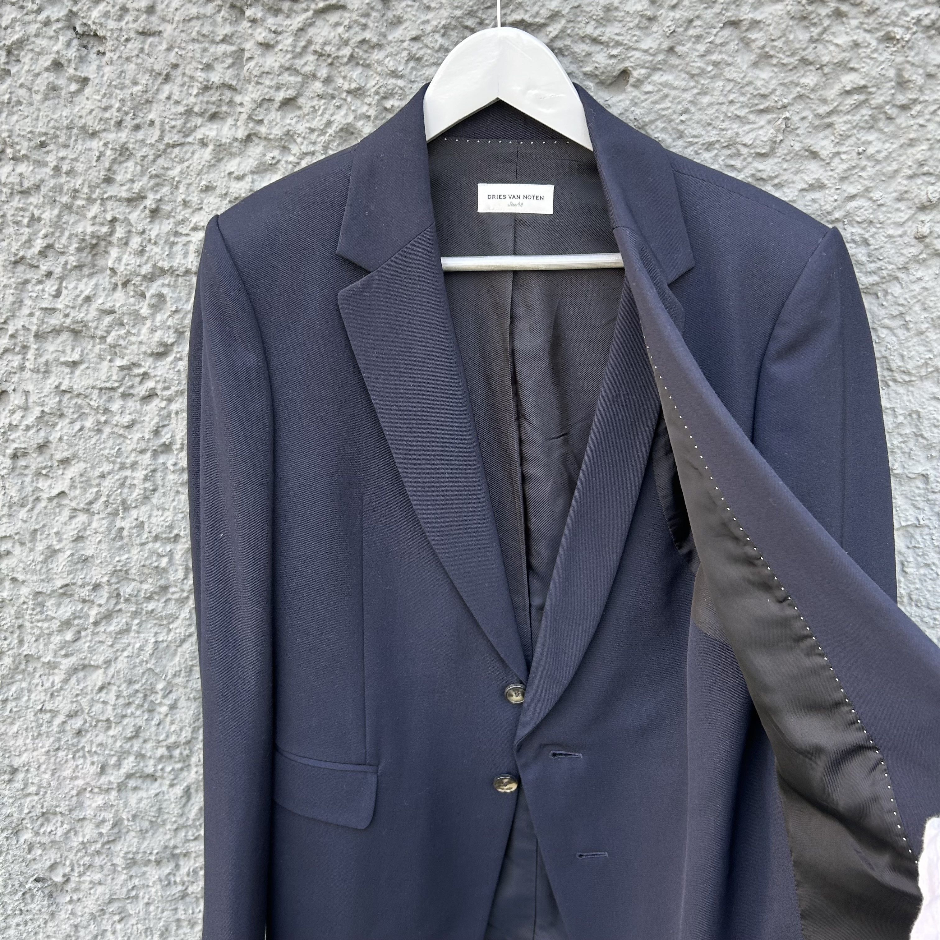 Dries Van Noten Dries van Noten Blue Double-Layered Blazer Jacket Size 48R - 6 Thumbnail
