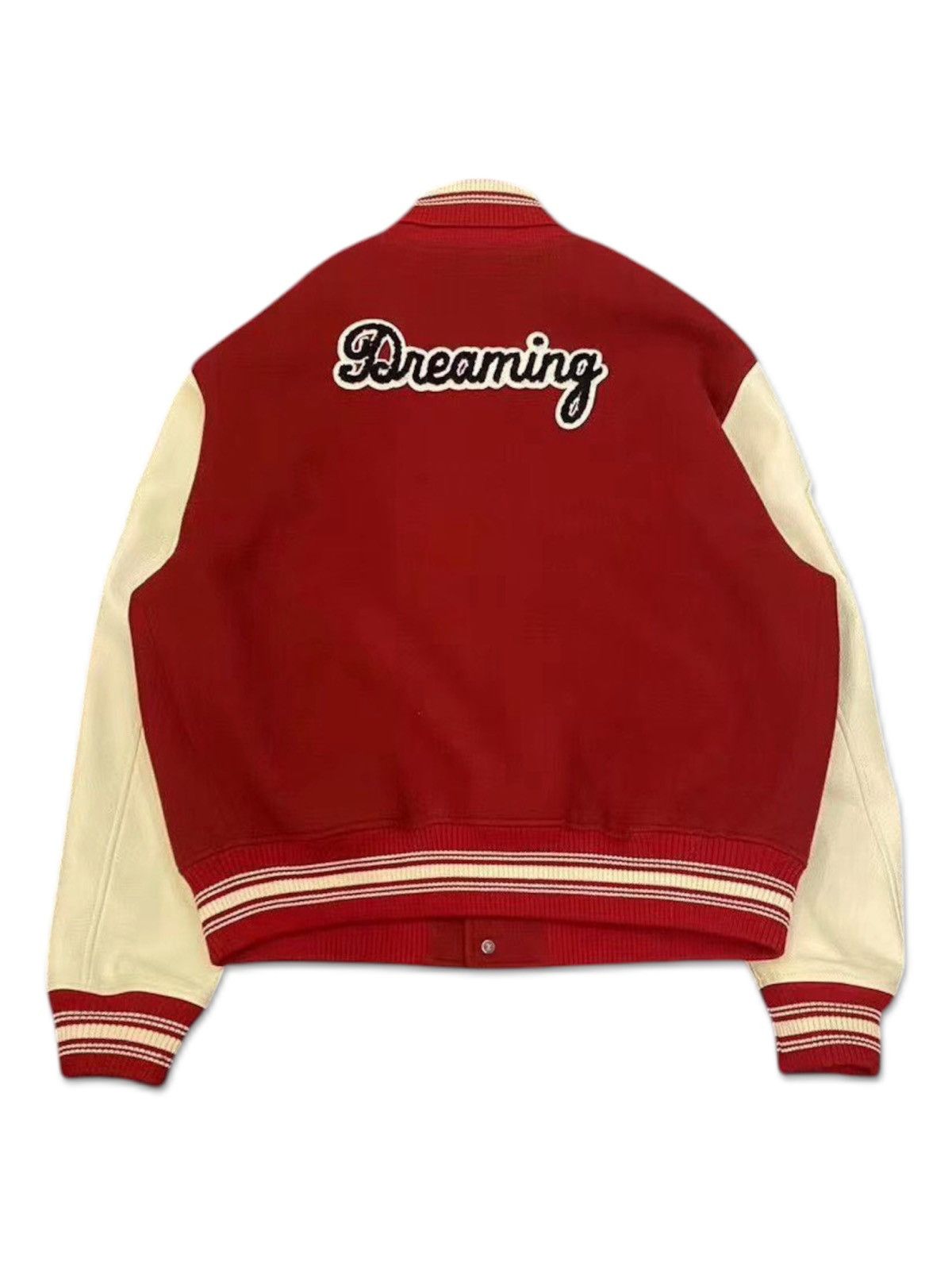 Louis Vuitton Louis Vuitton 56 Virgil Dreaming Varsity Jacket Leather wool Size US XL / EU 56 / 4 - 2 Thumbnail
