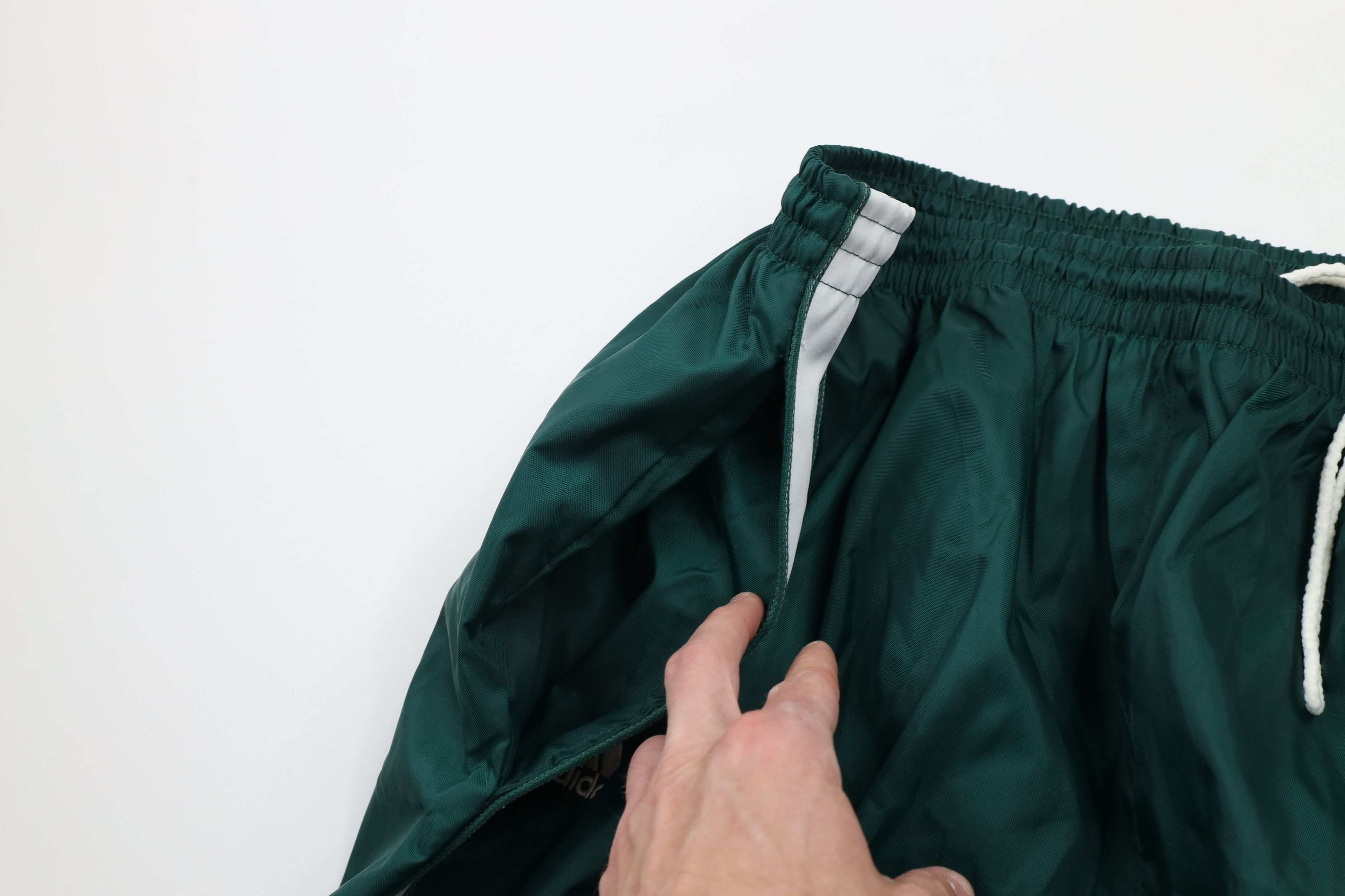 Adidas × Vintage Vintage Y2K 2001 Adidas Striped Lined Joggers Pants Green Size US 42 / EU 58 - 7 Thumbnail